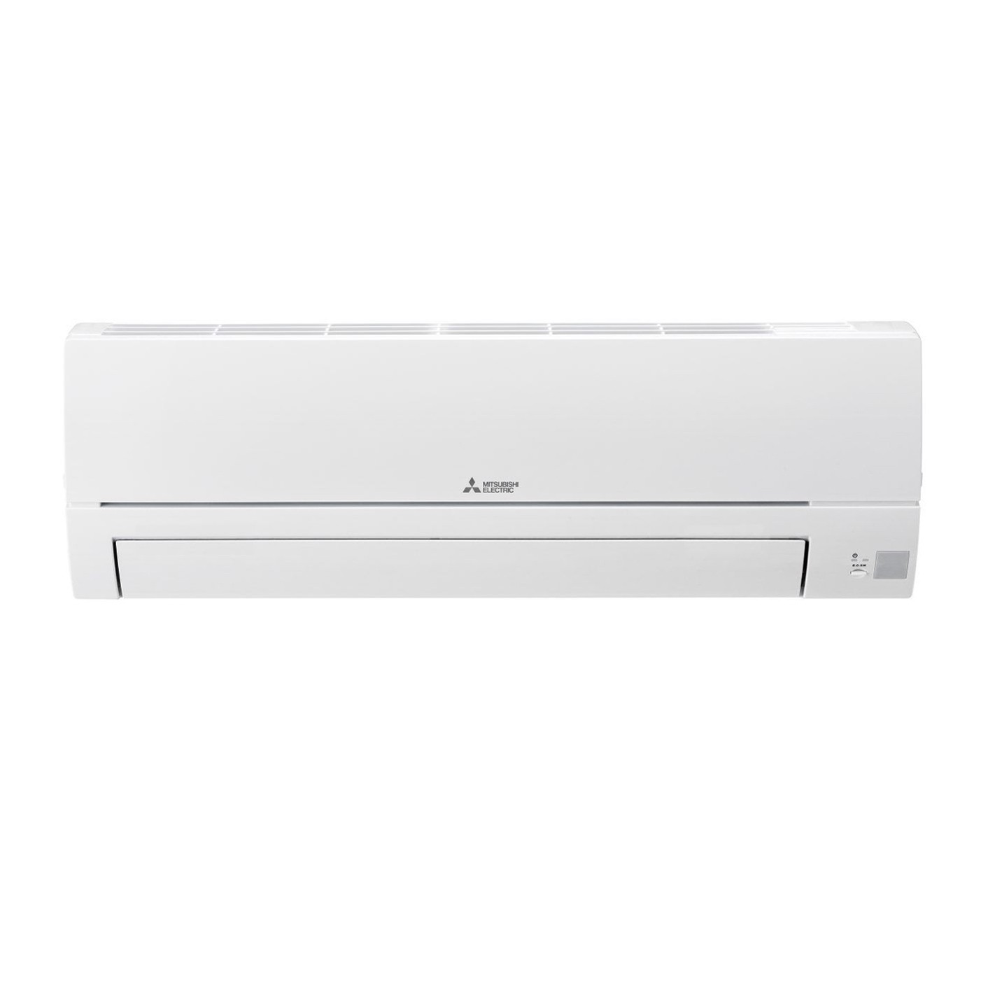 Un control remoto blanco con botones para varias funciones de aire acondicionado.
