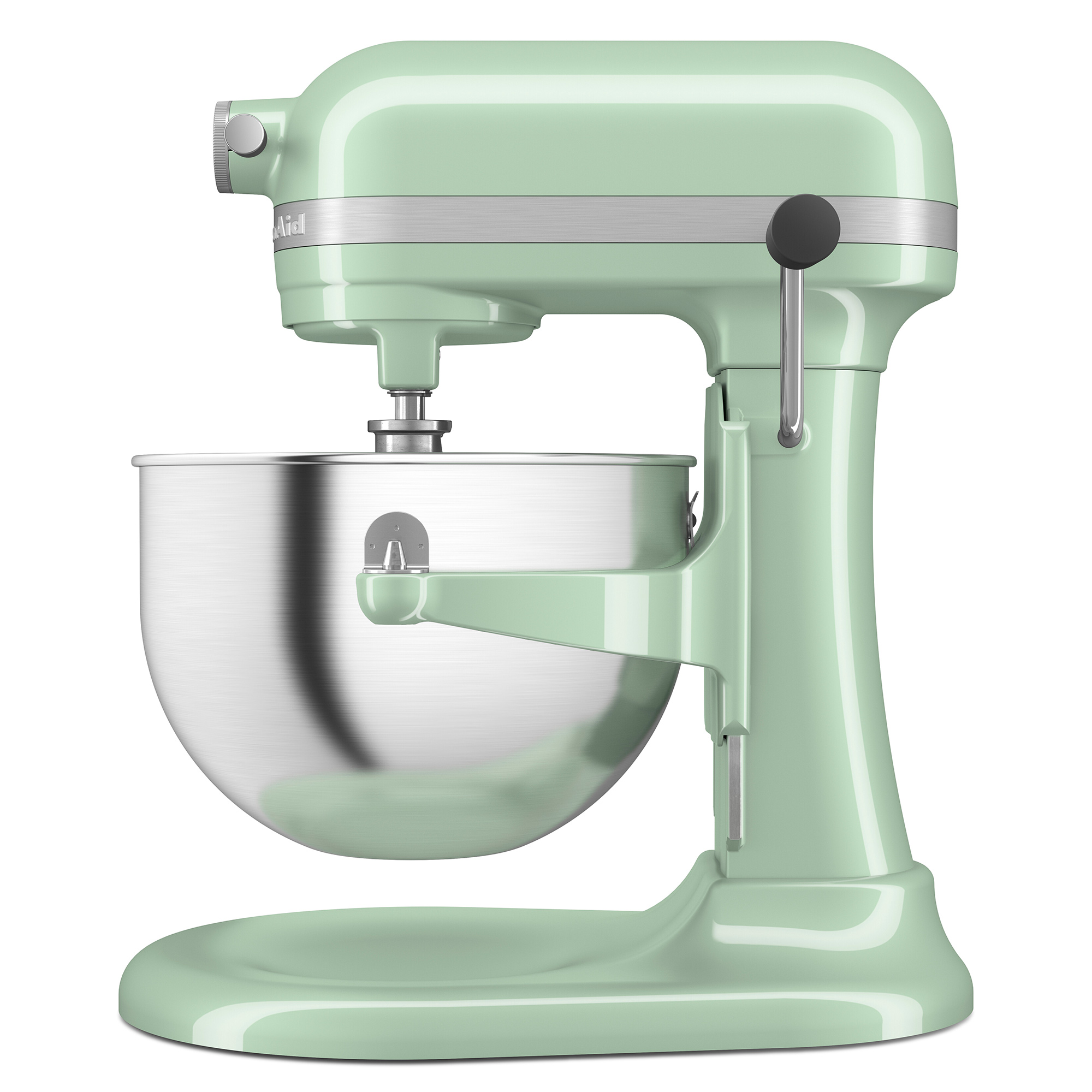 Frullatore KitchenAid verde menta. Sfondo bianco.
