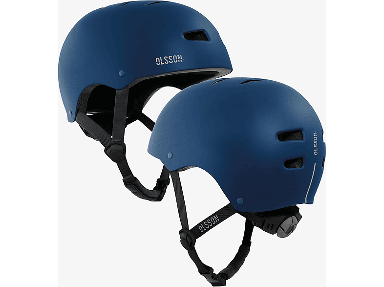 OLSSON Casco Urban Rider - Omologato, Resistente A 360°, Ventilato, Per Adulti (S/M 54-58 Cm) Bianco