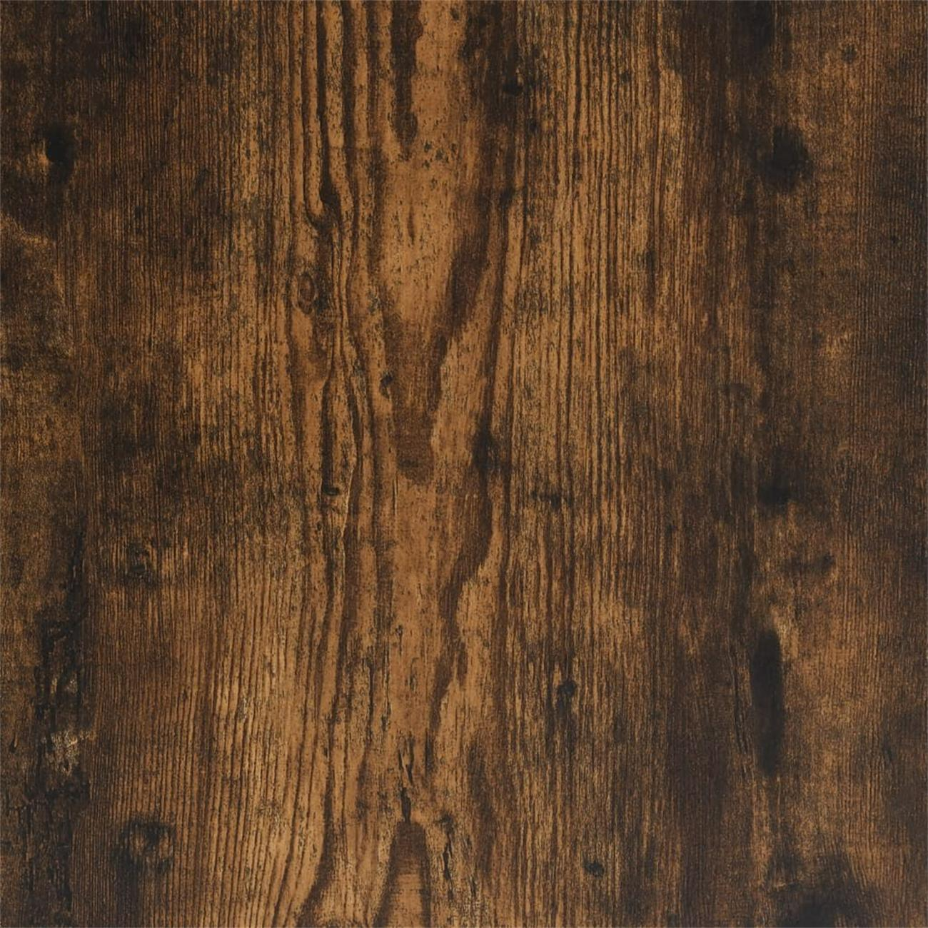 Nahaufnahme einer Holzoberfläche mit brauner Farbe und Holzmaserung.