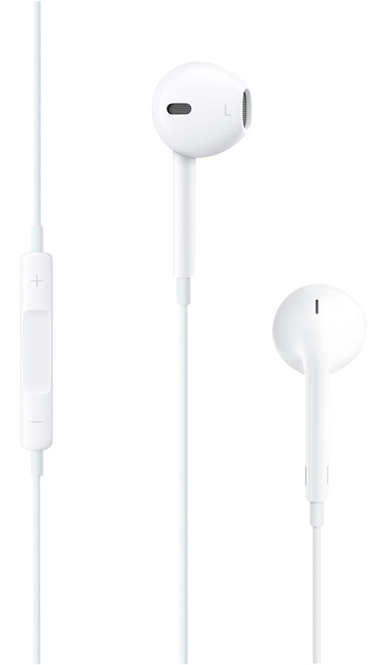 Apple EarPods bianche. Collegate a un filo con controllo.