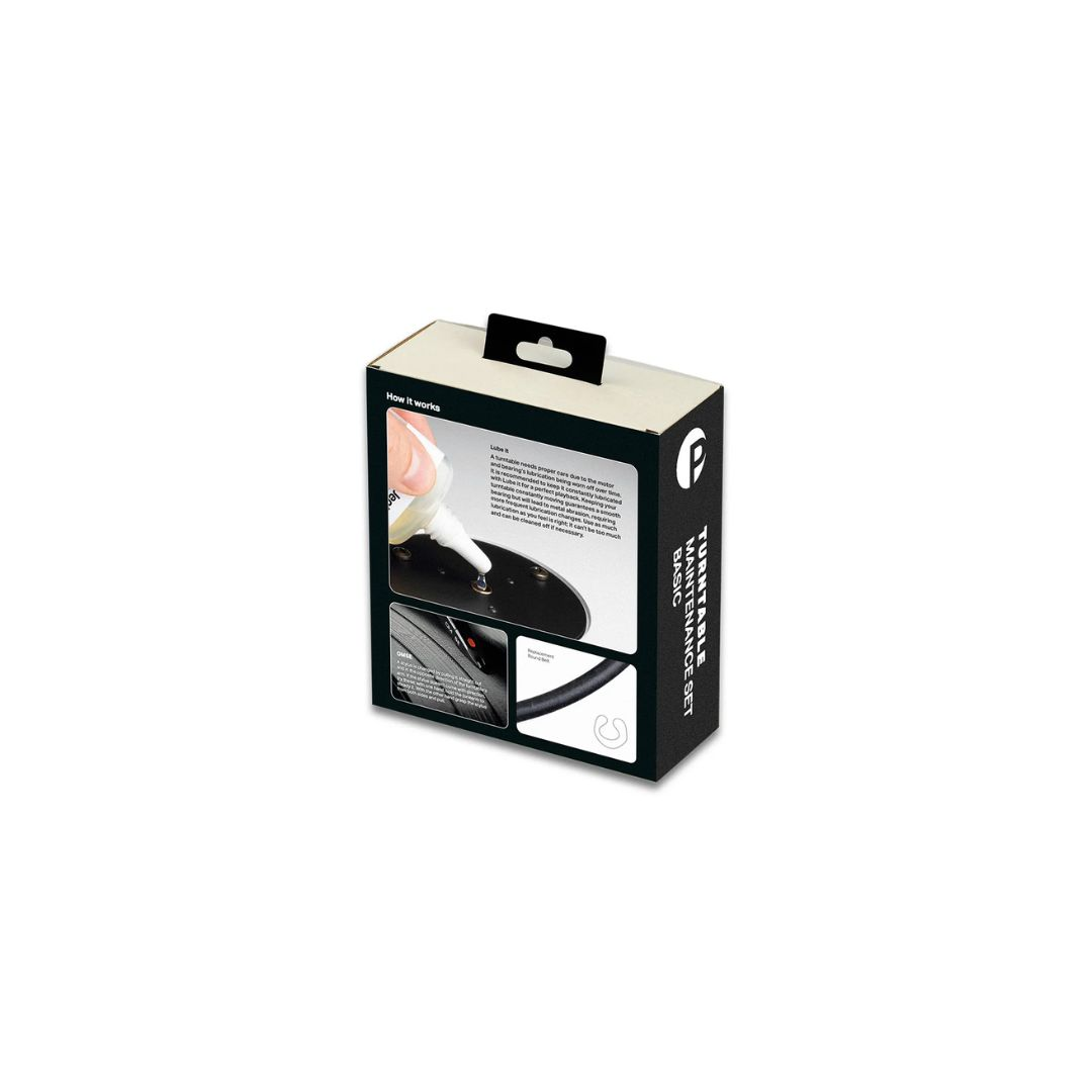 Pudełko produktu na białym tle. Pokazuje instrukcję obsługi w czarno-białej kolorystyce.