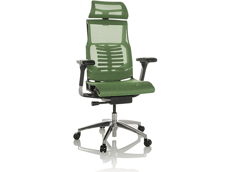 Hjh OFFICE Profi Bürostuhl POFIT G GEN2 – Ergonomischer Drehstuhl Mit Netzrücken Und Lordosenstütze, Hellgrau