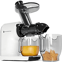 MediaMarkt KITCHENBROTHERS KB4117 - Juicer - 500ml - Slowjuicer Wit aanbieding