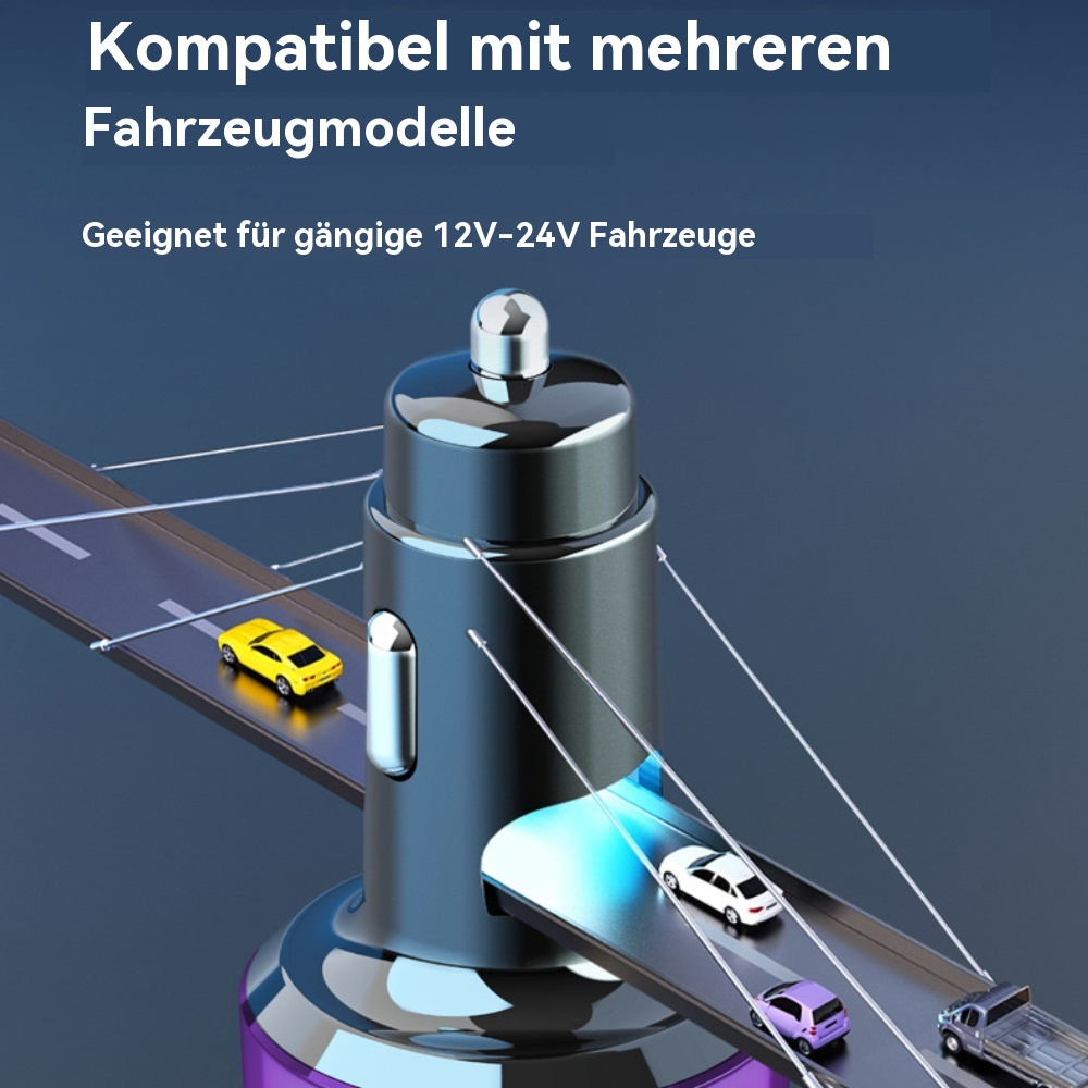 Ein Bild eines Autoladegeräts mit kleinen Autos auf Straßen, was die Kompatibilität anzeigt.