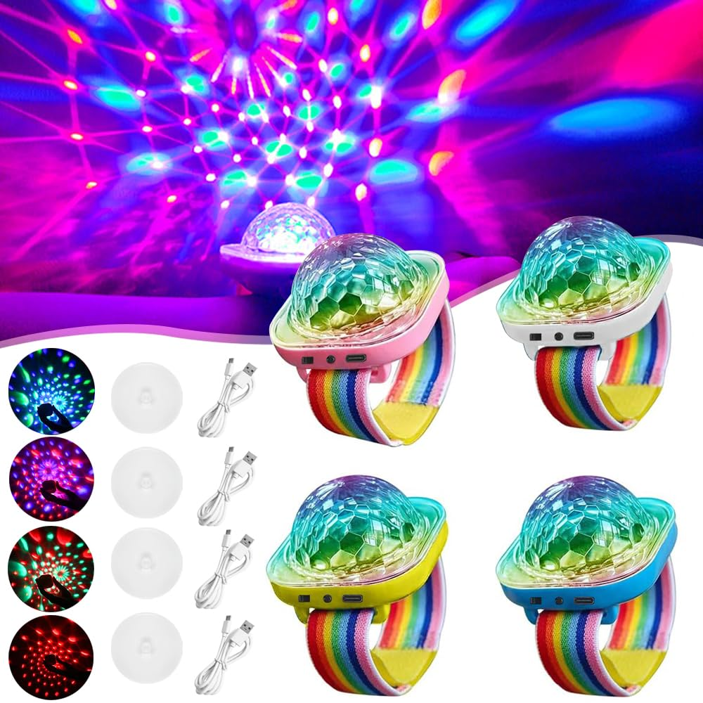 MARKETHAVEN 4 Pack Musikgesteuert Disco Ball Licht LED-Tischleuchte