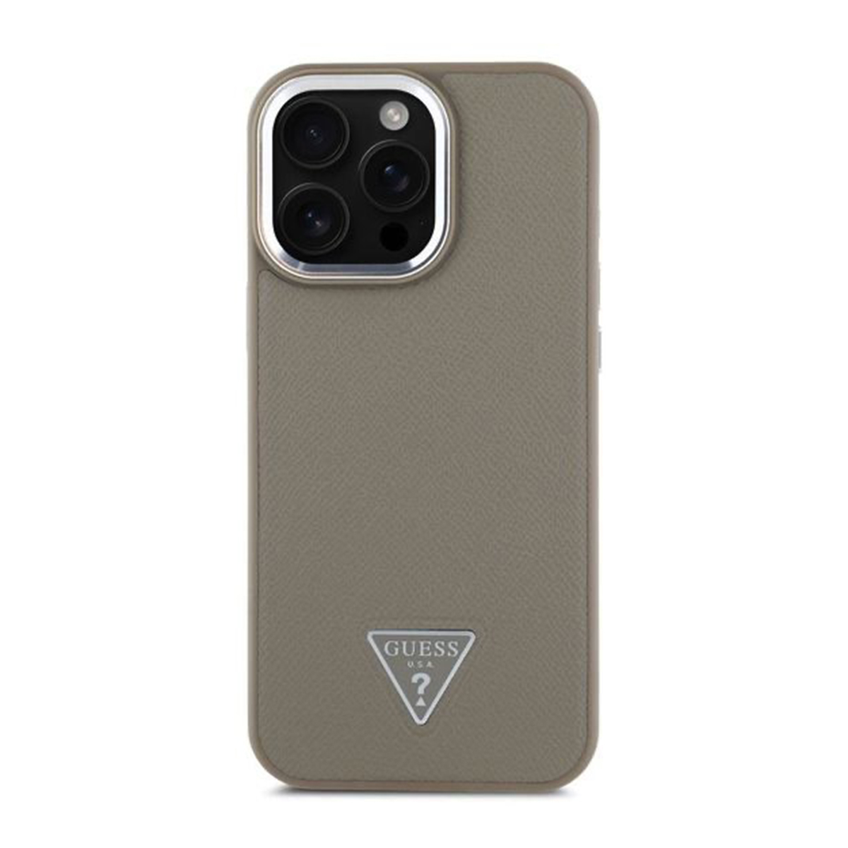 Handyhülle in Taupe mit Guess-Logo.