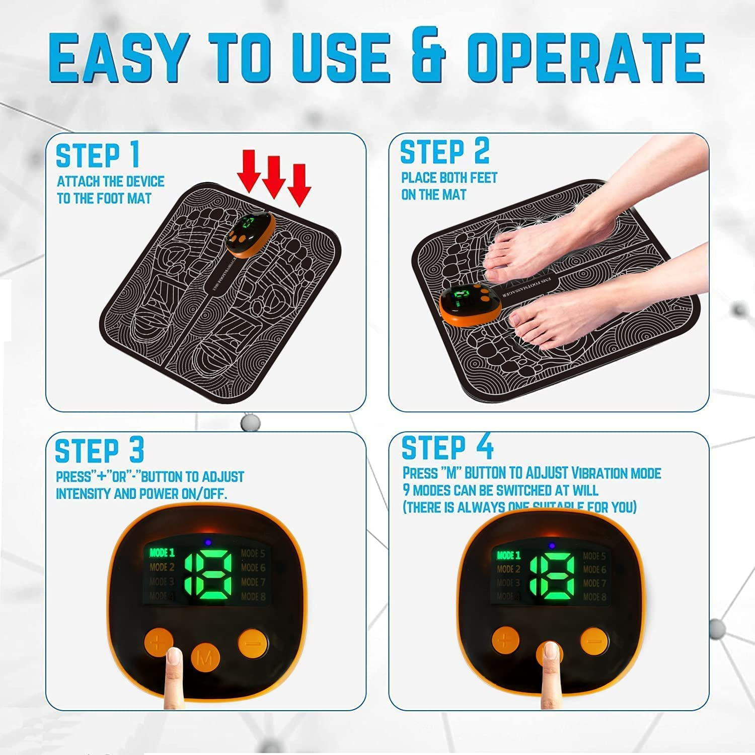 MARKETHAVEN EMS Fumassagematte,8 Modi und 19 Intensitten Fumassagegert  | MediaMarkt