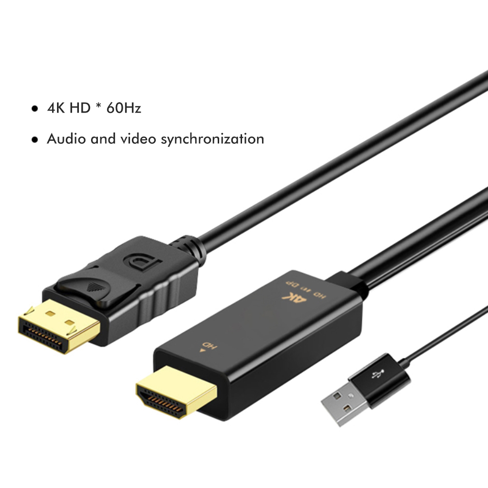 Zwei Kabel: eines HDMI zu USB und ein weiteres DP zu HDMI. Weißer Hintergrund.