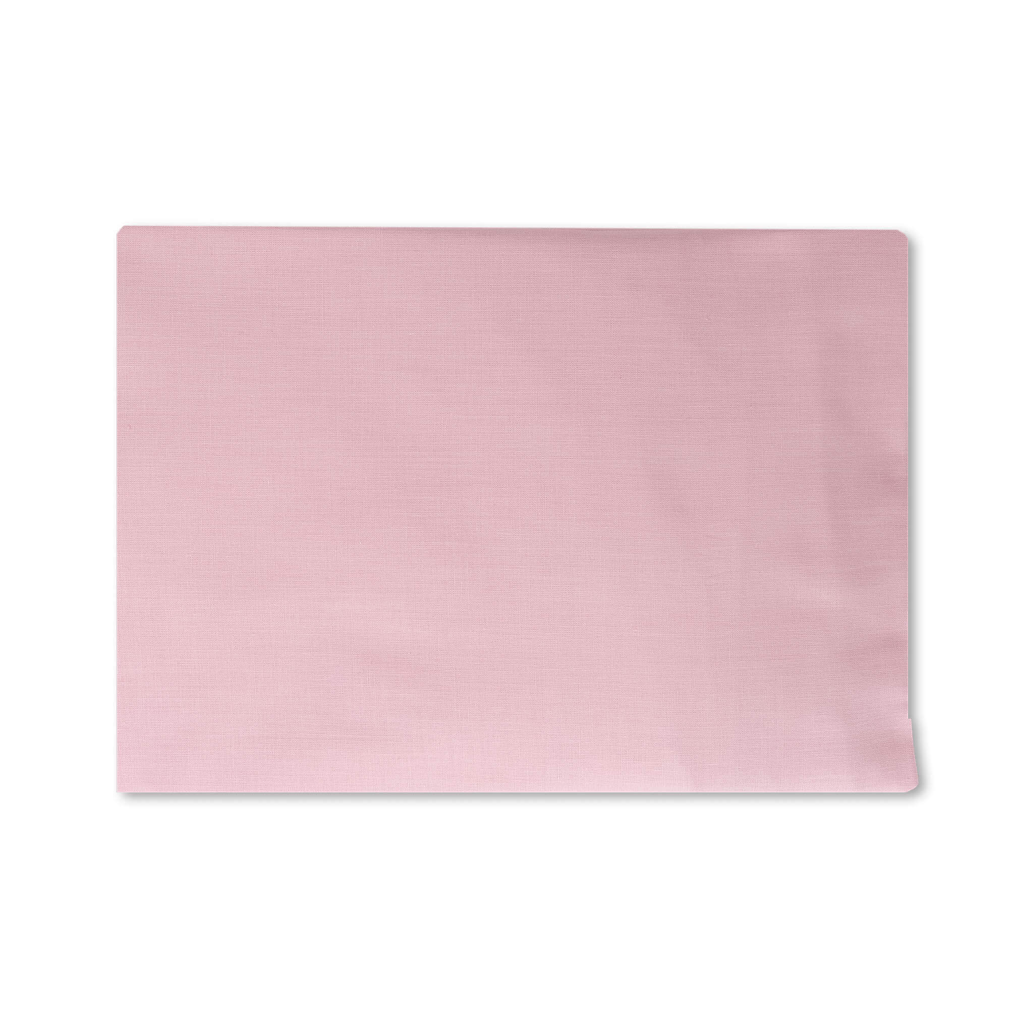 Una sábana de tela rosa rectangular, con una textura tejida visible.