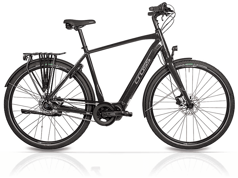 AIRTRACKS 28 Zoll E-Bike Herren CIty Fahrrad NOVA SHIMANO STеPS E-6100 504Wh 8 x GANG SHIMANO NEXUS Citybike (Laufradgröße: 28 Zoll, Rahmenhöhe: 56 cm, Herren-Rad, Schwarz Matt)