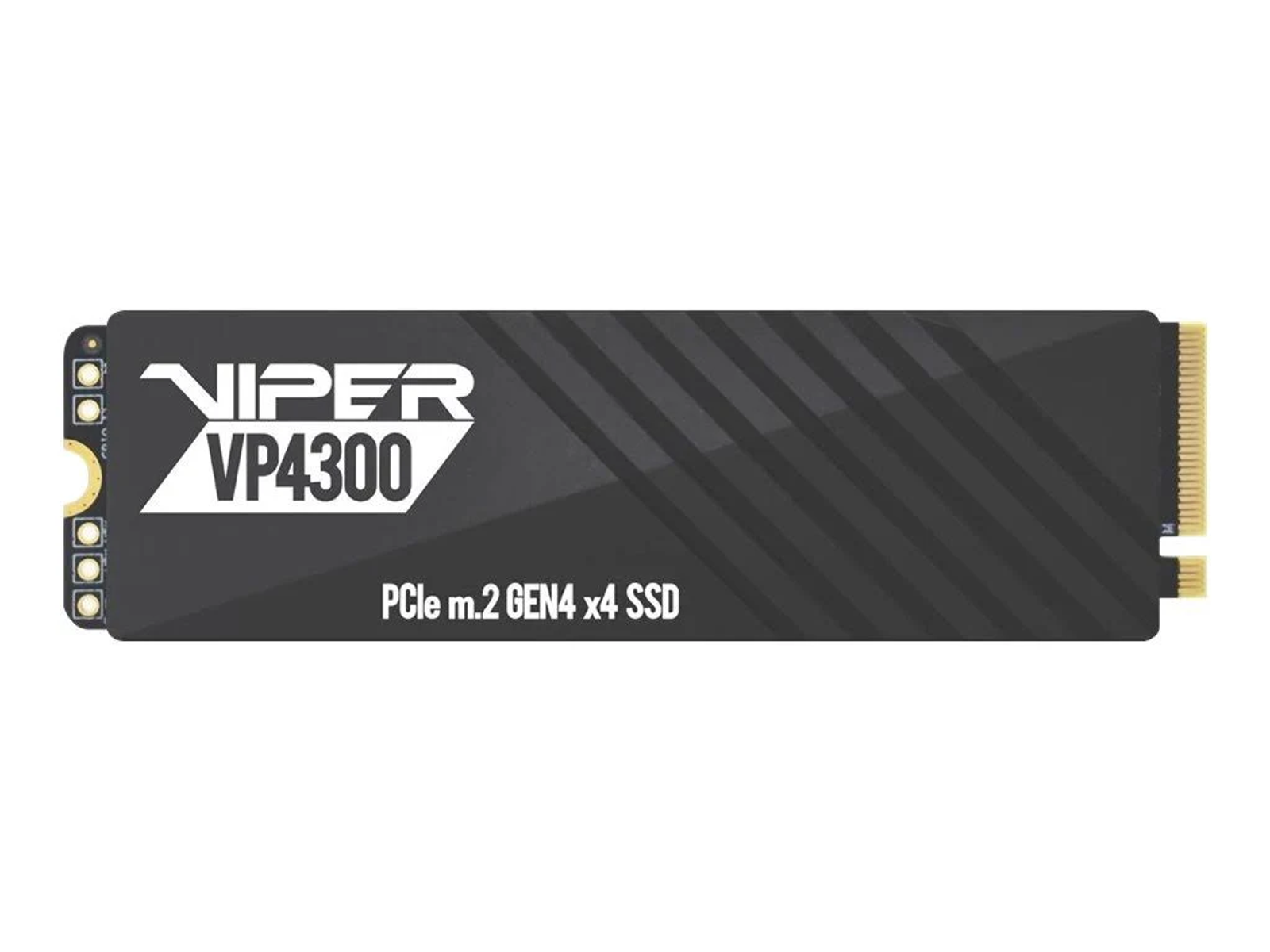 SSD Viper VP4300 nero con testo bianco su sfondo bianco.