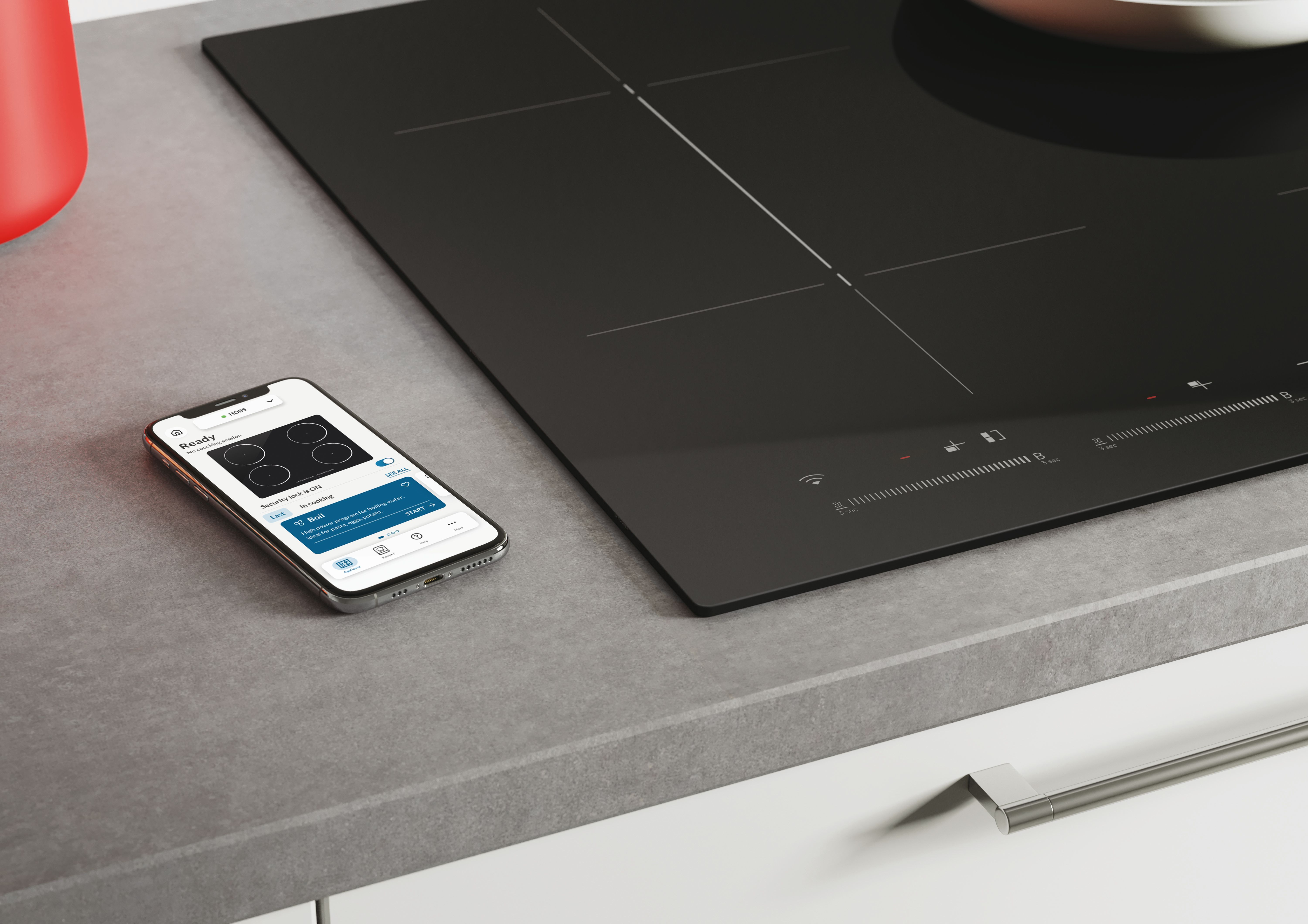 Informacje o produkcie dotyczące płyty grzejnej z poradami dotyczącymi oszczędzania energii.