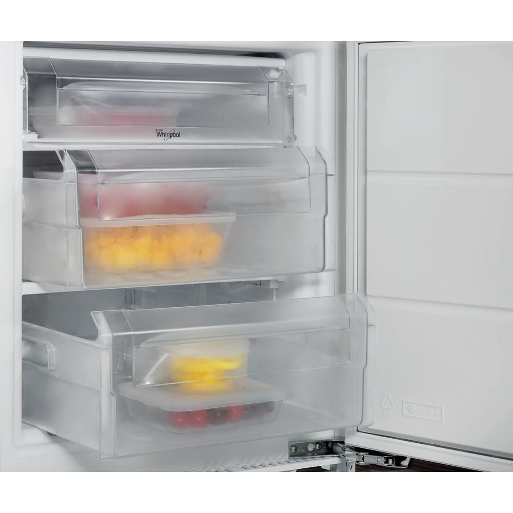 Una hoja de información del producto con las especificaciones de un refrigerador Whirlpool.