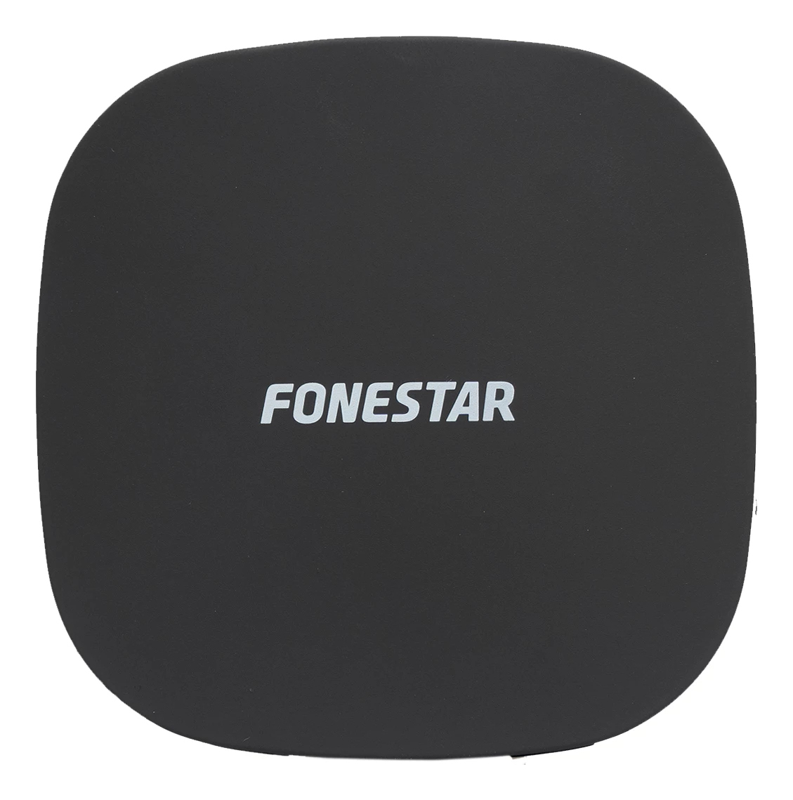 Un dispositivo cuadrado negro con la palabra FONESTAR en letras blancas.