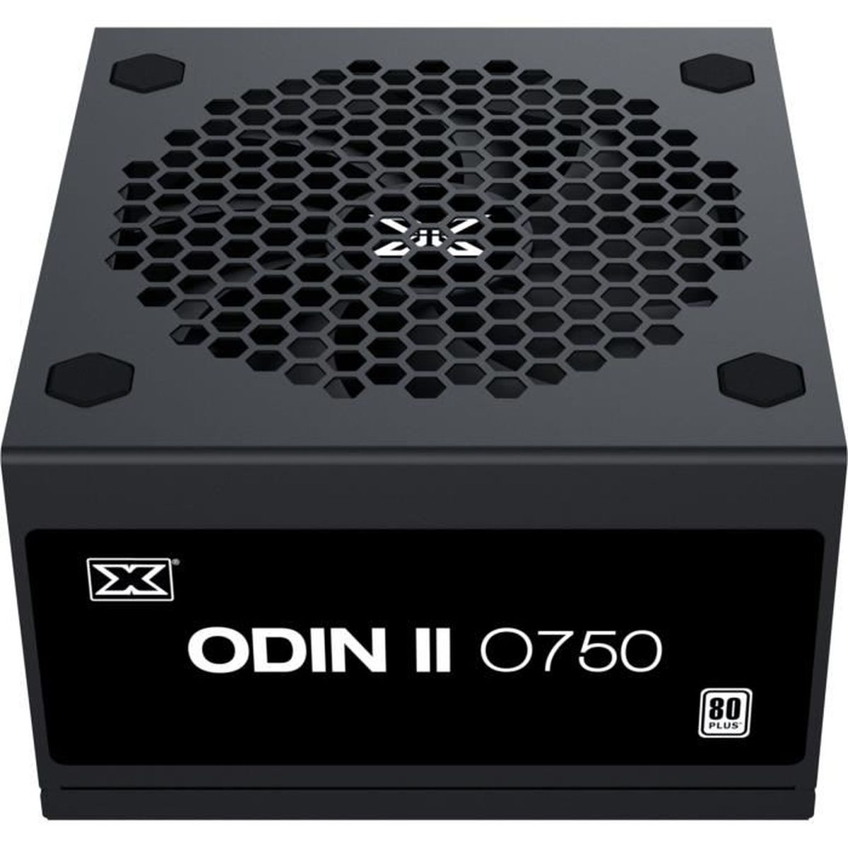 Alimentatore nero con il testo "ODIN II 0750" e badge 80 Plus.