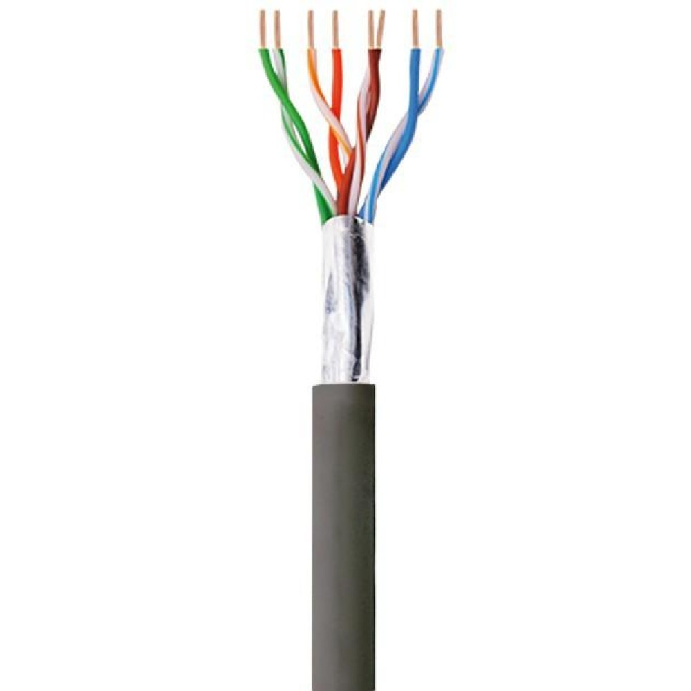 Cavo tagliato con fili. Fili rossi, verdi, bianchi, blu, marroni, arancioni visibili.