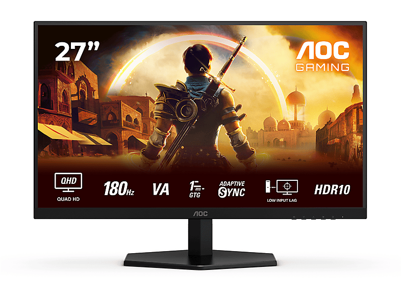AOC Gaming Q27G42XNE - LED-Monitor - Gaming - 68.58 cm (27") 27 Zoll QHD Gaming-monitor (1 ms Reaktionszeit  , 180 Hz nativ)
