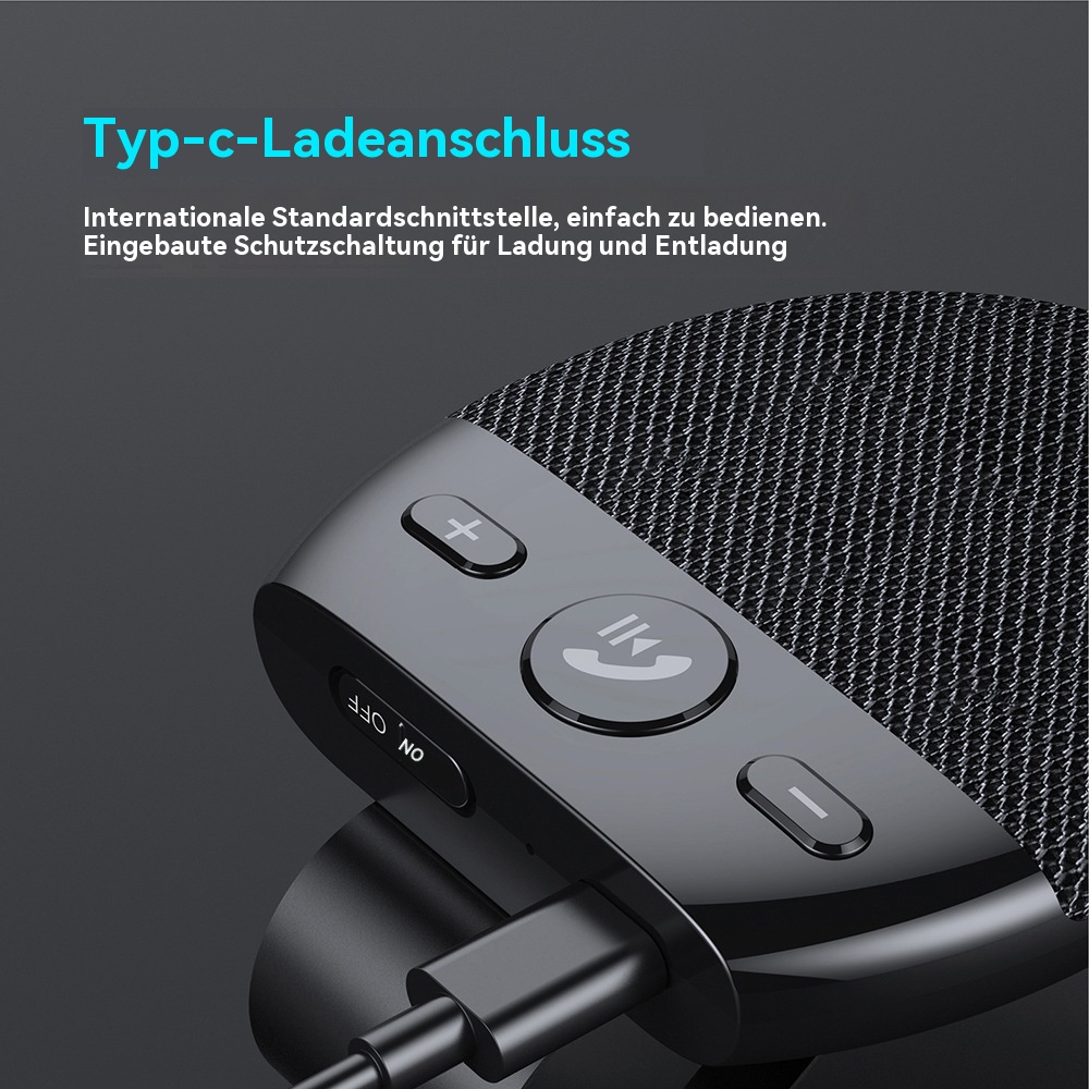 Nahaufnahme eines Mikrofons mit Knöpfen und einem Ladeanschluss. Schwarze Farbe. Dunkler Hintergrund.