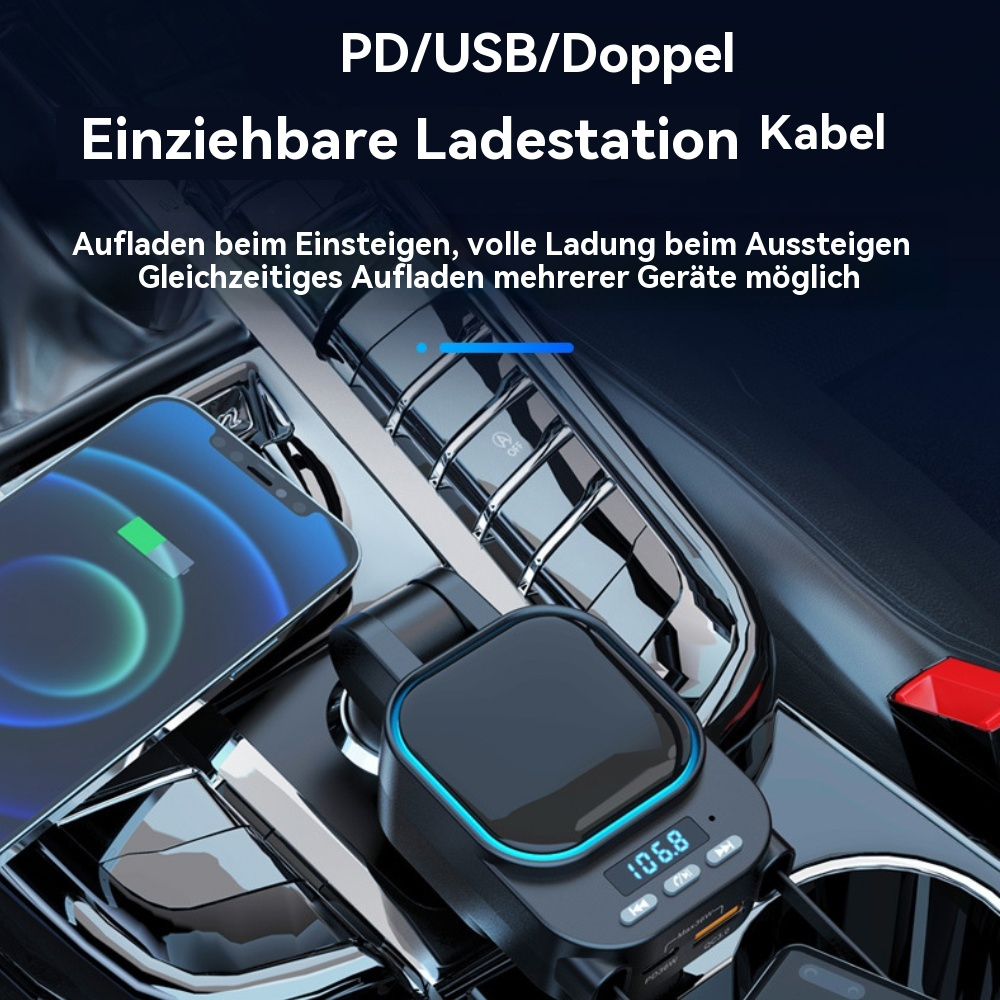 Autoladegerät mit USB-Anschlüssen und Digitalanzeige 106.8.