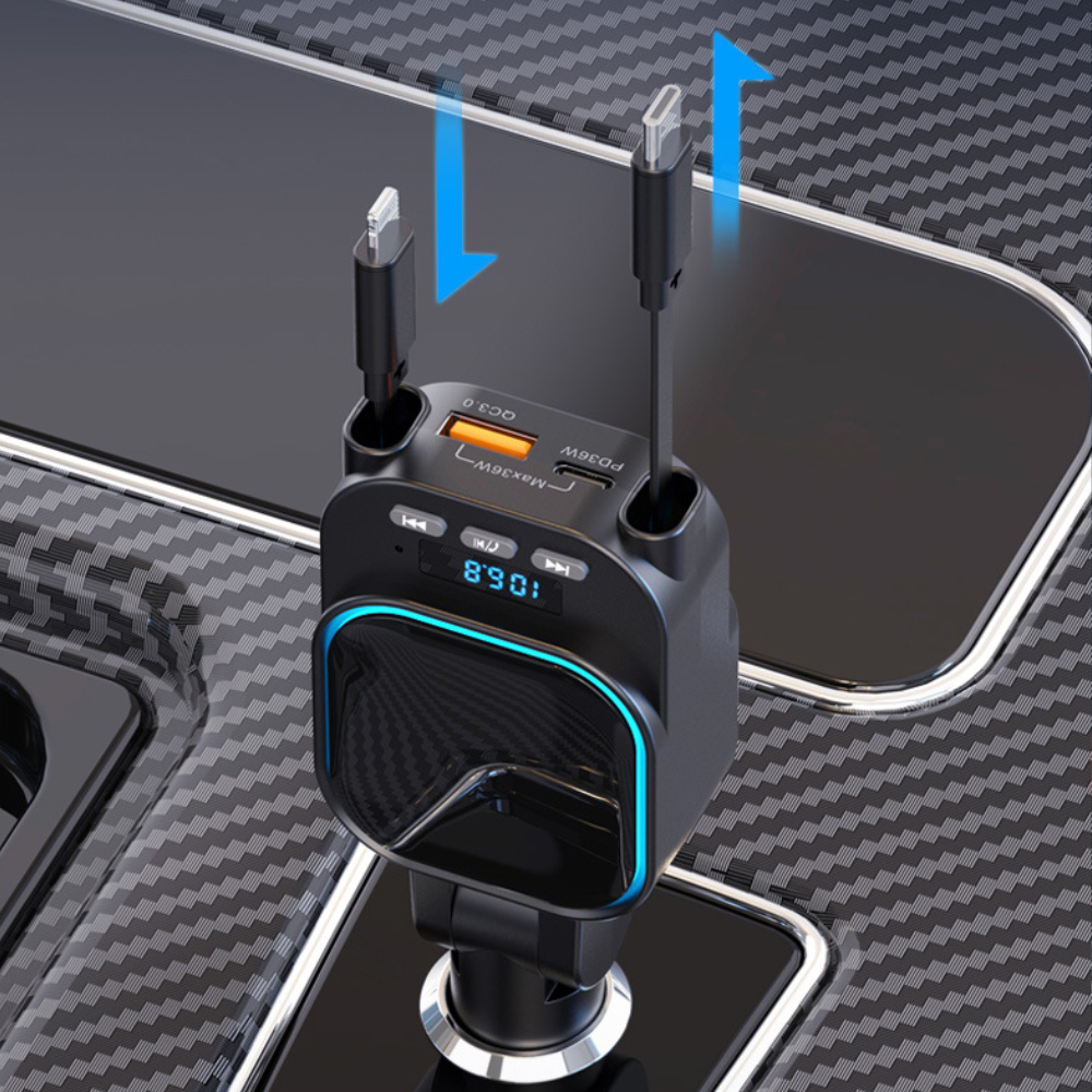 Autoladegerät mit USB-Anschlüssen, Anzeige 89.0.