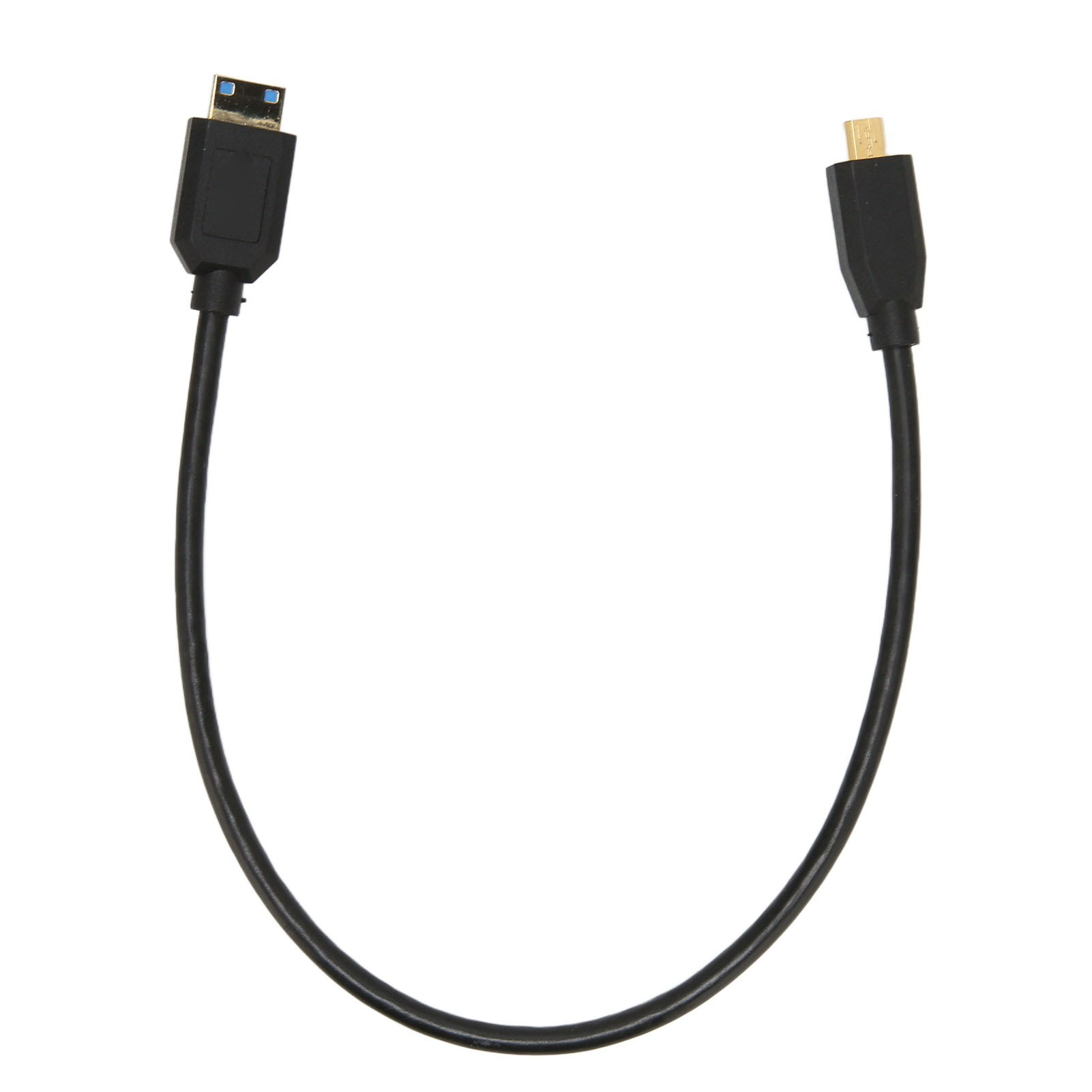 Schwarzes USB 3.0-zu-Micro-USB-Kabel.