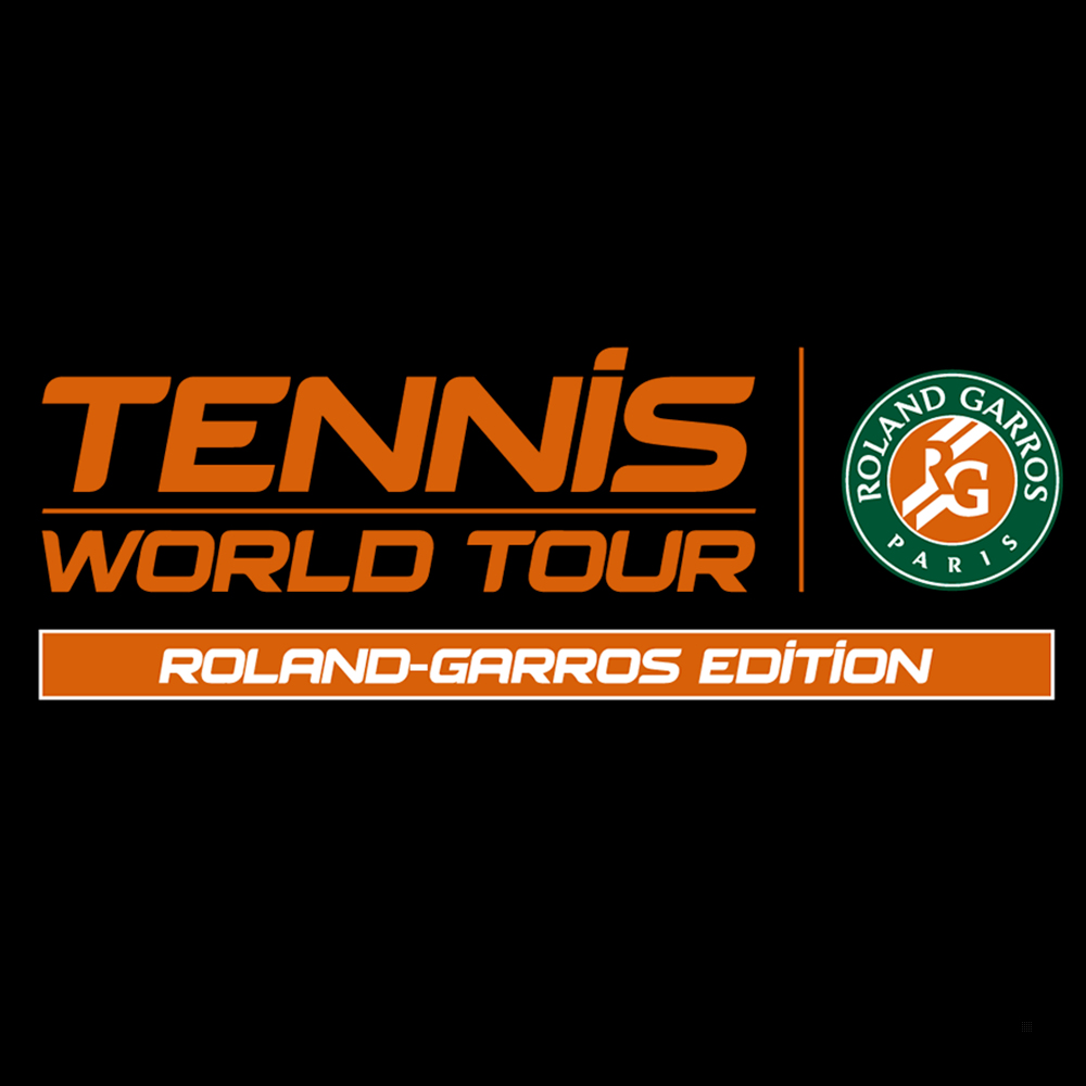 Logo Tennis World Tour Roland-Garros Edition na czarnym tle.