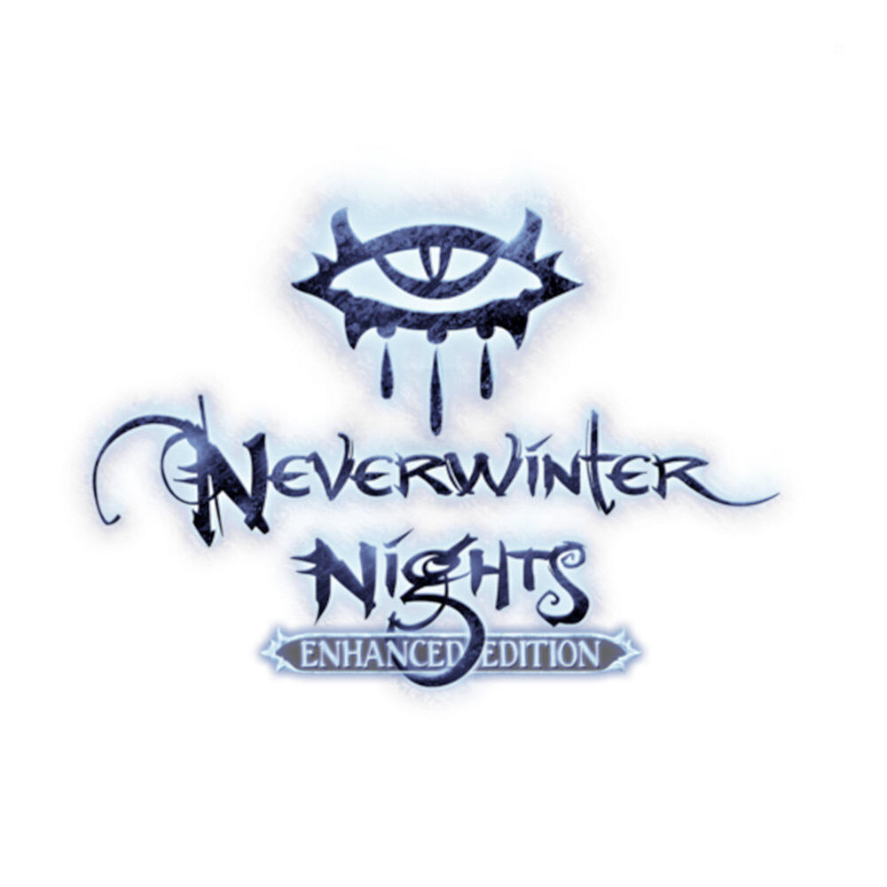 Logo Neverwinter Nights ze stylizowanym okiem i tekstem 'Enhanced Edition' poniżej.