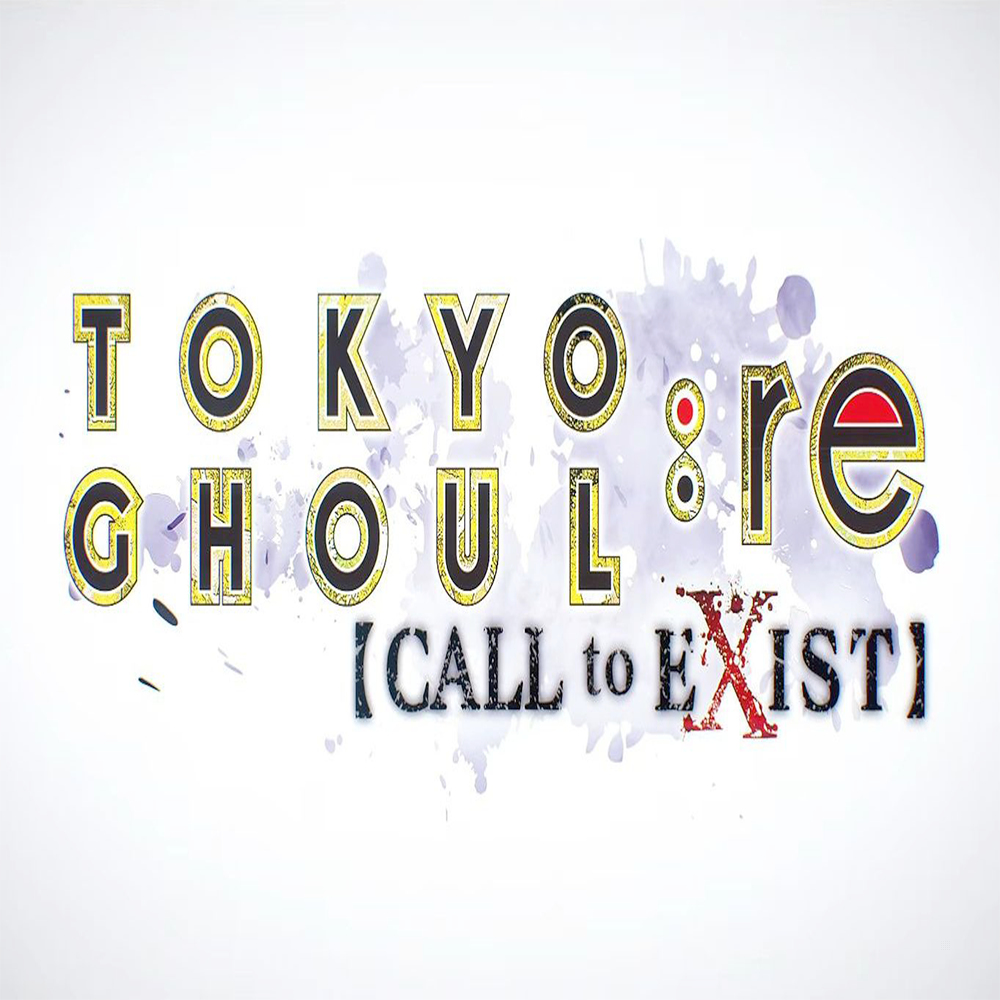 Ekran tytułowy gry Tokyo Ghoul: Call to Exist ze stylizowanym logo na białym tle.