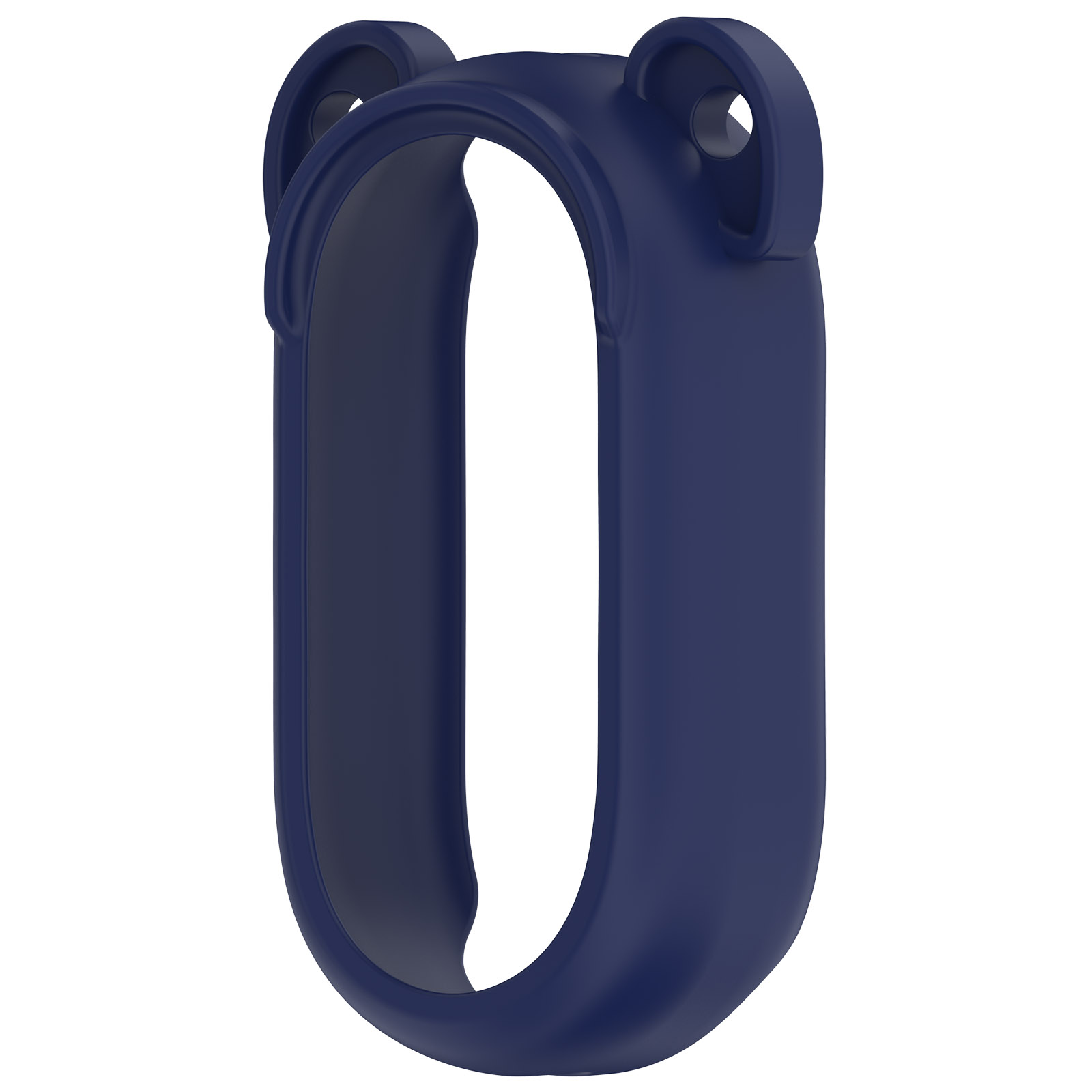 Eine dunkelblaue Smartwatch-Armbandhülle mit zwei Schlaufen.