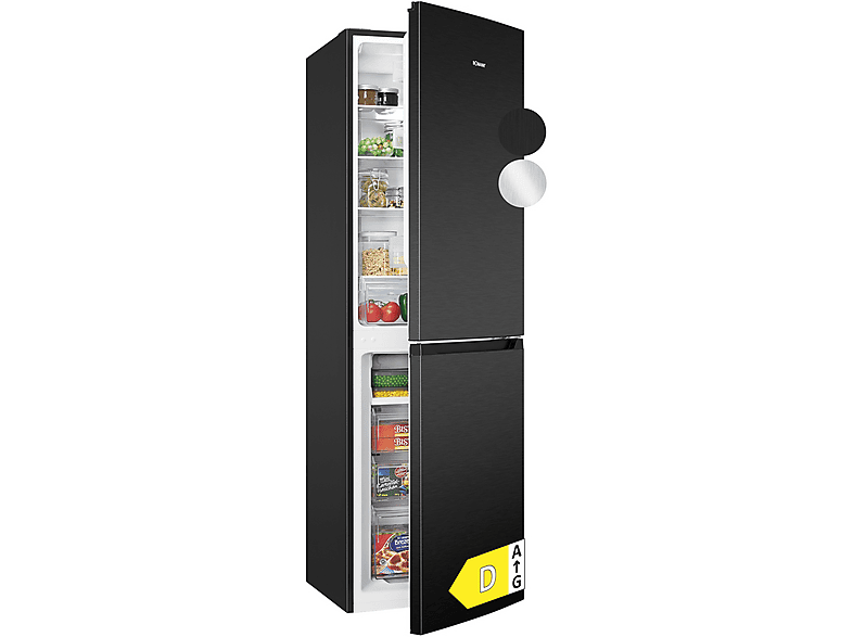 BOMANN KG 7360 Kühl-/Gefrierkombination (D, 181 kWh, 1810 mm hoch, Schwarz)