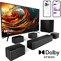 MediaMarkt ULTIMEA Poseidon D80 - 7.1 Soundbar met Dolby Atmos en Subwoofer, APP Bediening Soundbar Zwart aanbieding