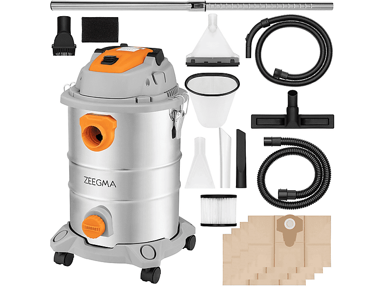 ZEEGMA ZONDER PRO MULTI + BAGS Staubsauger, maximale Leistung: 1600 Watt, Silber)