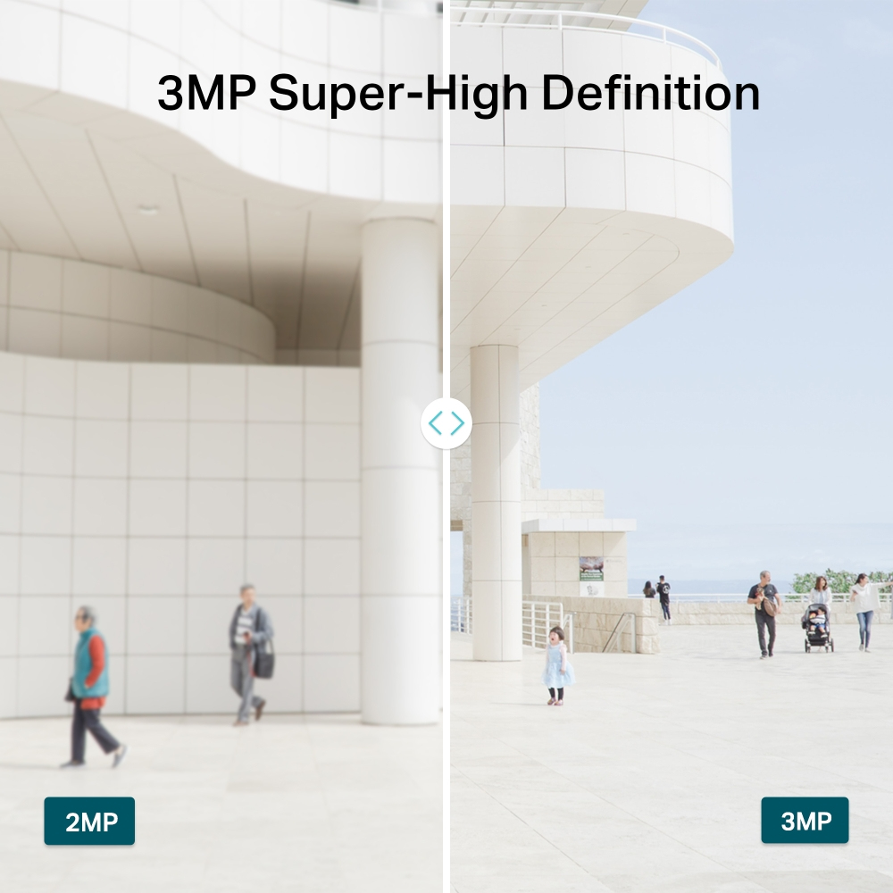 Porównanie obrazów 2MP i 3MP. Obraz 3MP pokazuje więcej szczegółów i przejrzystości.