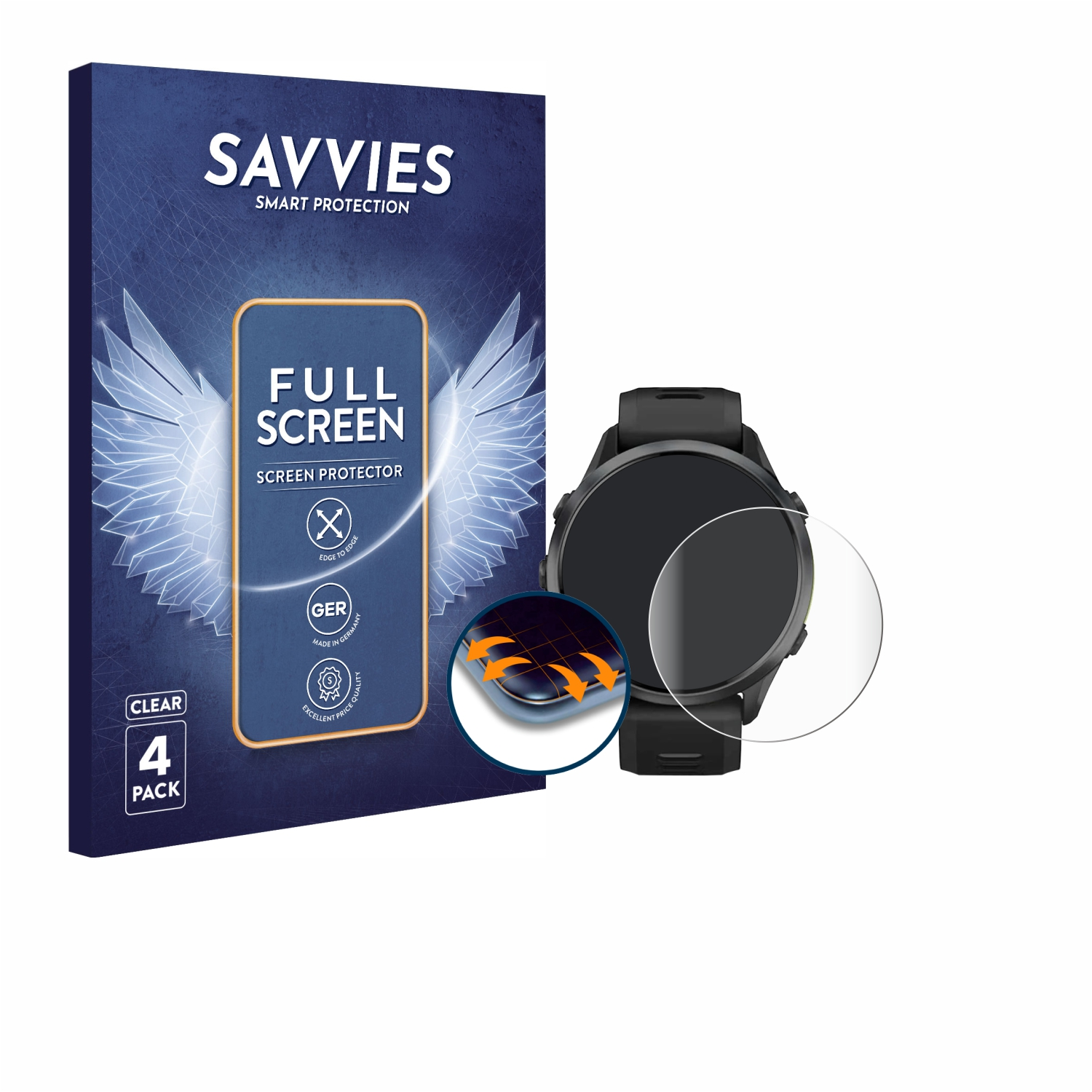savvies 4 Pezzi Full-Screen Pellicola Protettiva per Honor 90 Full