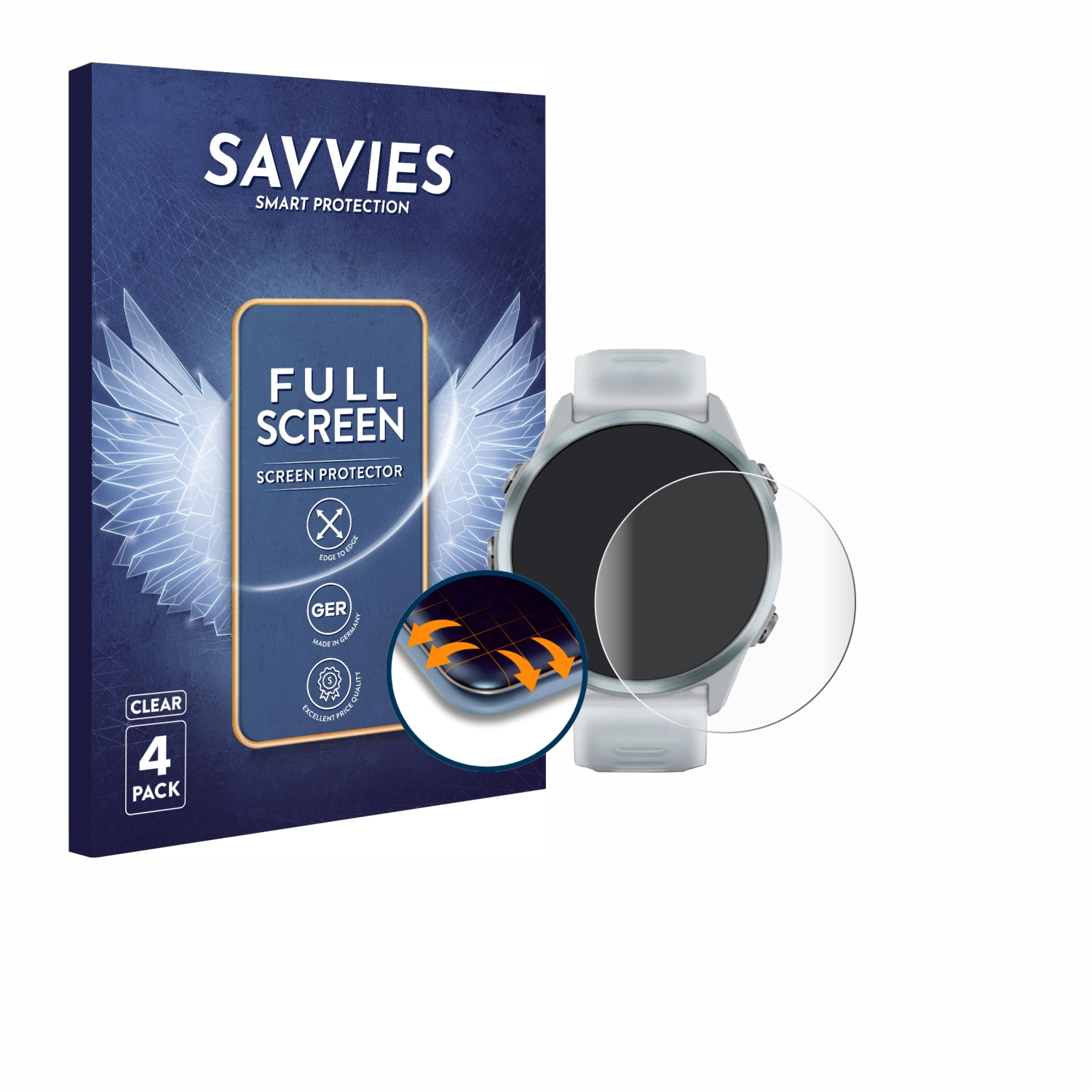 Aerku Display Schutzfolie Für Garmin Forerunner 570 - Panzerglas 9H Härte, 3D Blasenfrei