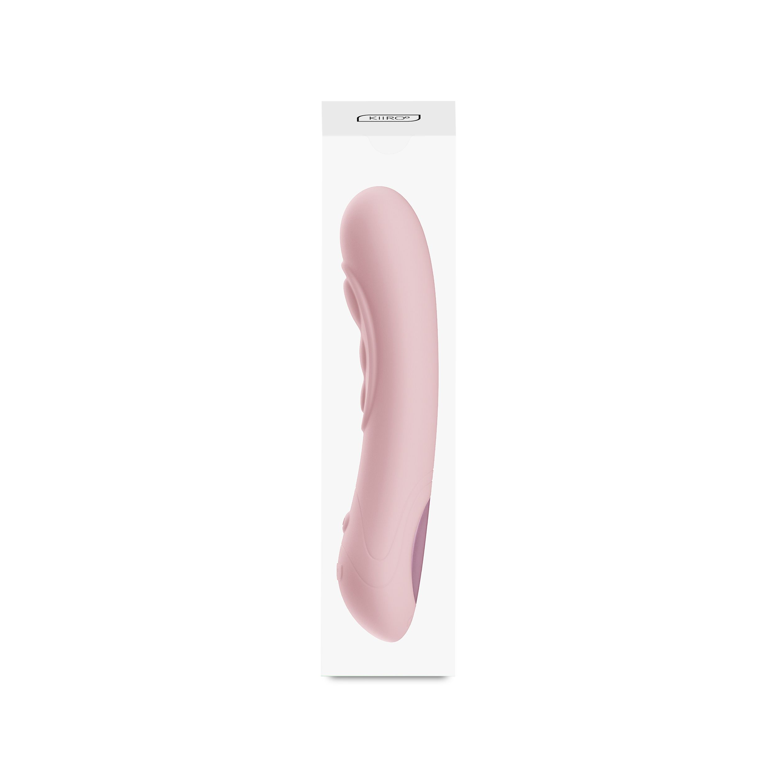 Ein rosa Sexspielzeug in seiner weißen Schachtel. Das Spielzeug ist gebogen und hat eine strukturierte Oberfläche.