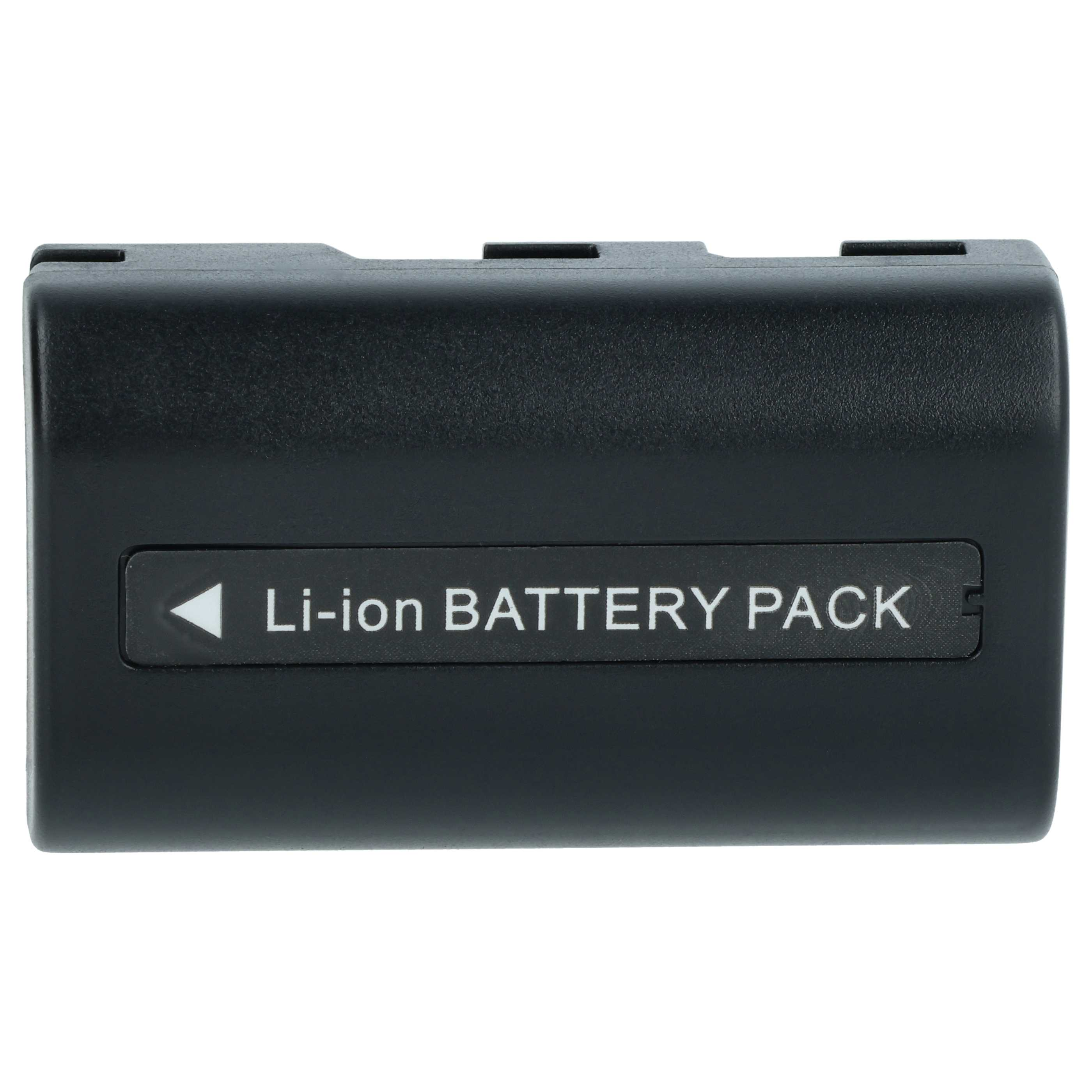 Schwarzes Akku-Pack mit Text 'Li-ion BATTERY PACK'. Weißer Hintergrund. Pfeil nach links.