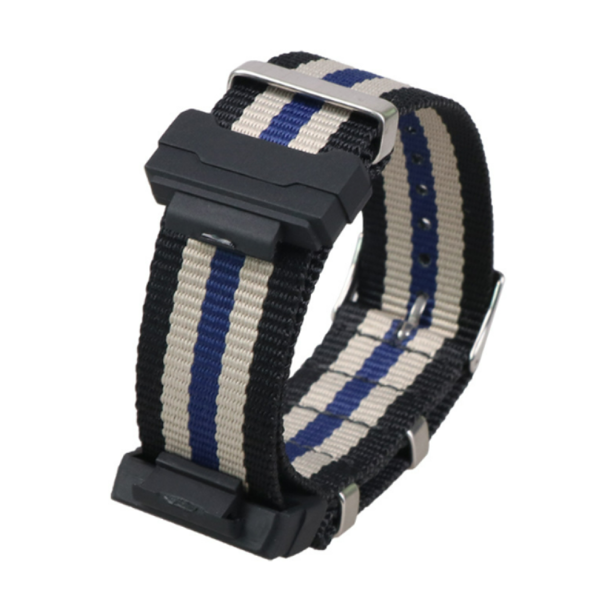 CINTURINO INF Cinturino in tela di nylon per orologio Casio G-Shock  Grigio+Blu,
