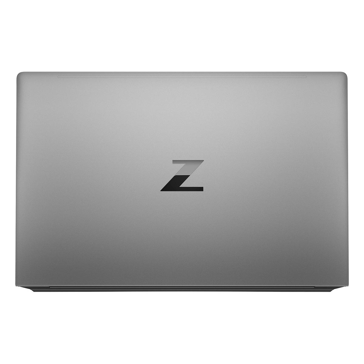 Srebrna pokrywa laptopa z czarnym logo 'Z'. Laptop jest zamknięty.