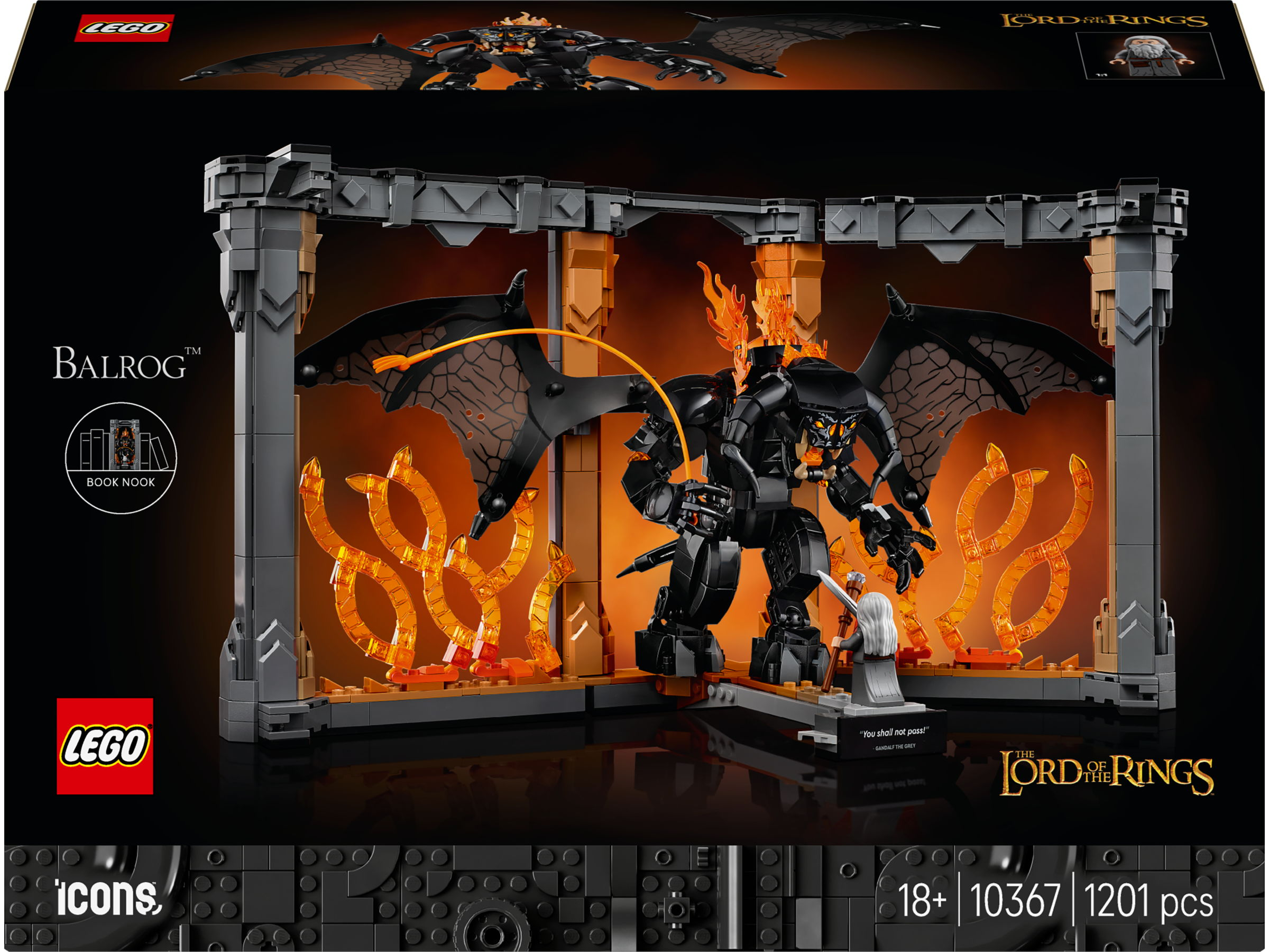 LEGO Icons Yüzüklerin Efendisi: Balrog™ Kitaplık Dekoru 10367