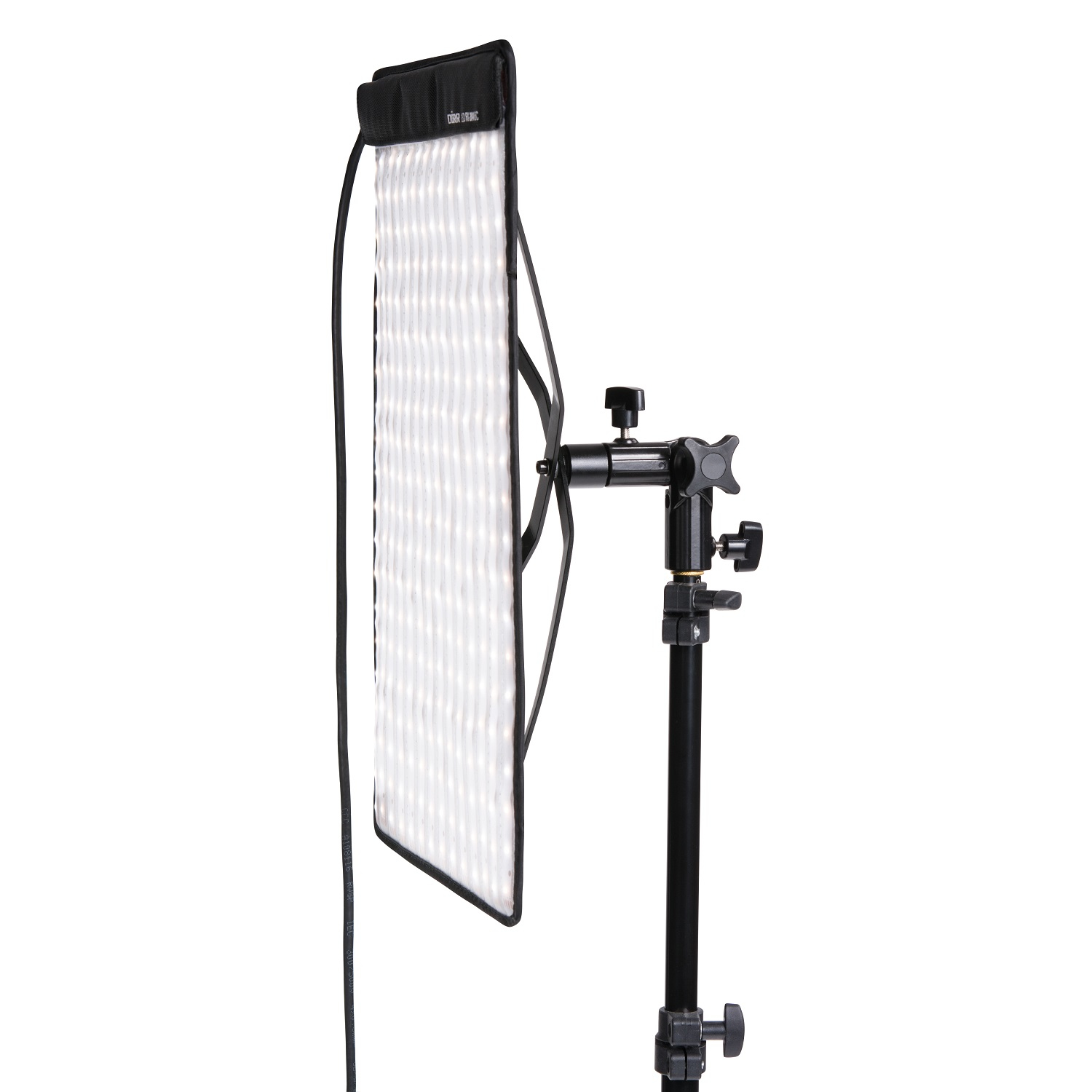 Studioleuchte auf Ständer, mit schwarzem Rahmen und vielen LEDs.