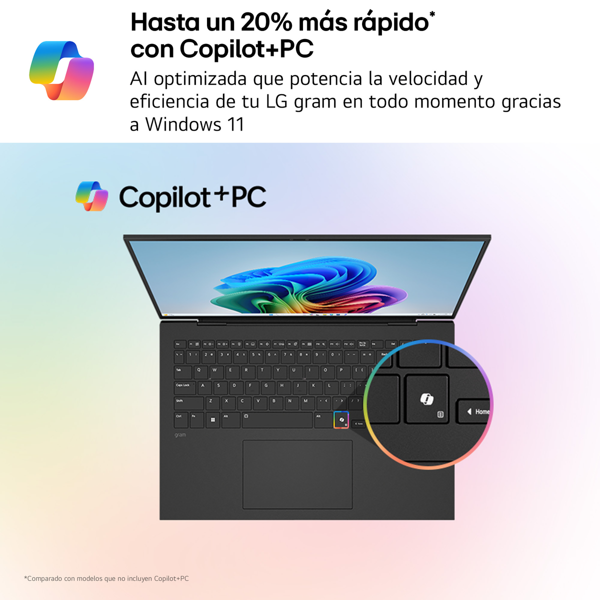 Portátil abierto con teclado y pantalla con texto.