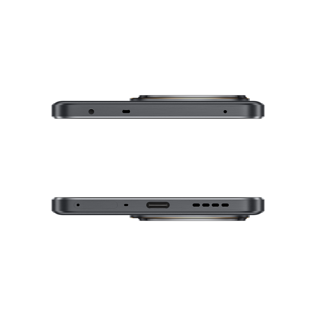 Widok od dołu smartfona, z portami i otworami głośników.