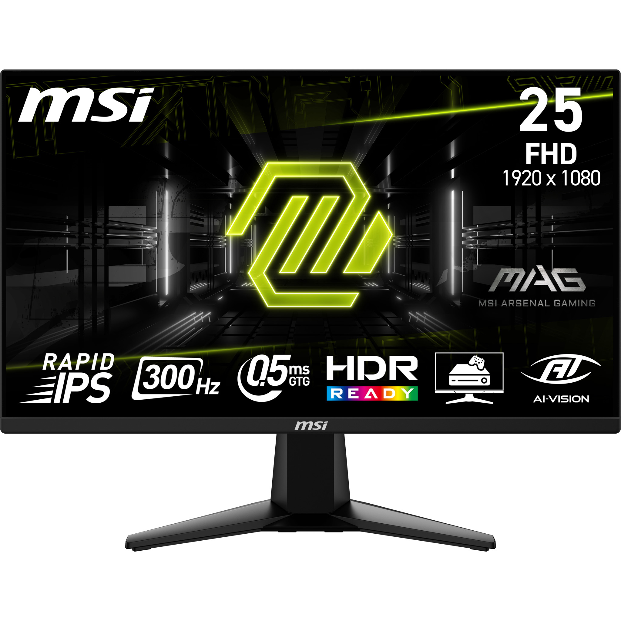 MSI MAG 255XF 24,5 inç Full-HD 0,5 ms 300 Hz Gaming Monitör Siyah
