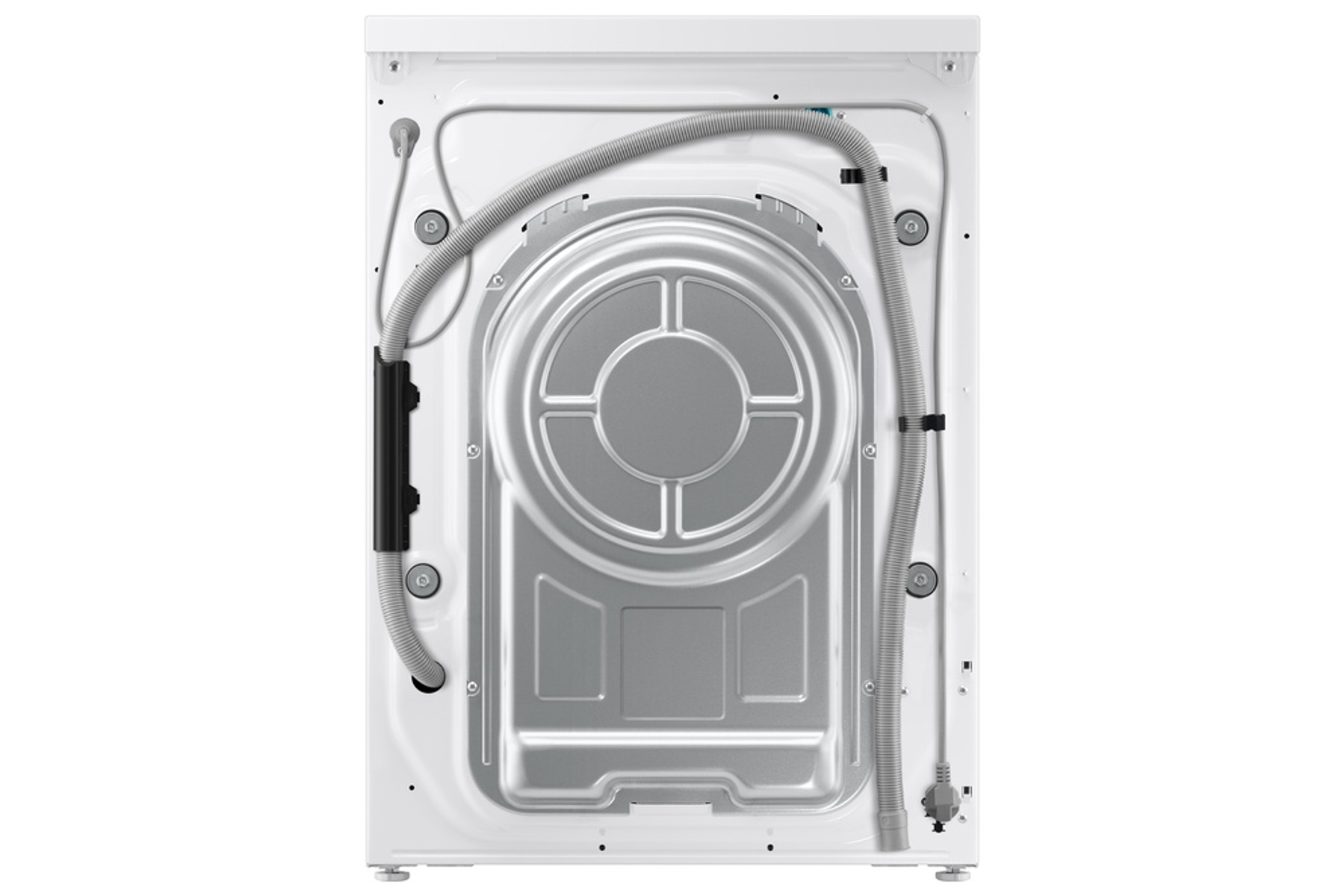 Etykieta energetyczna dla pralki, pokazująca efektywność energetyczną i szczegóły techniczne.