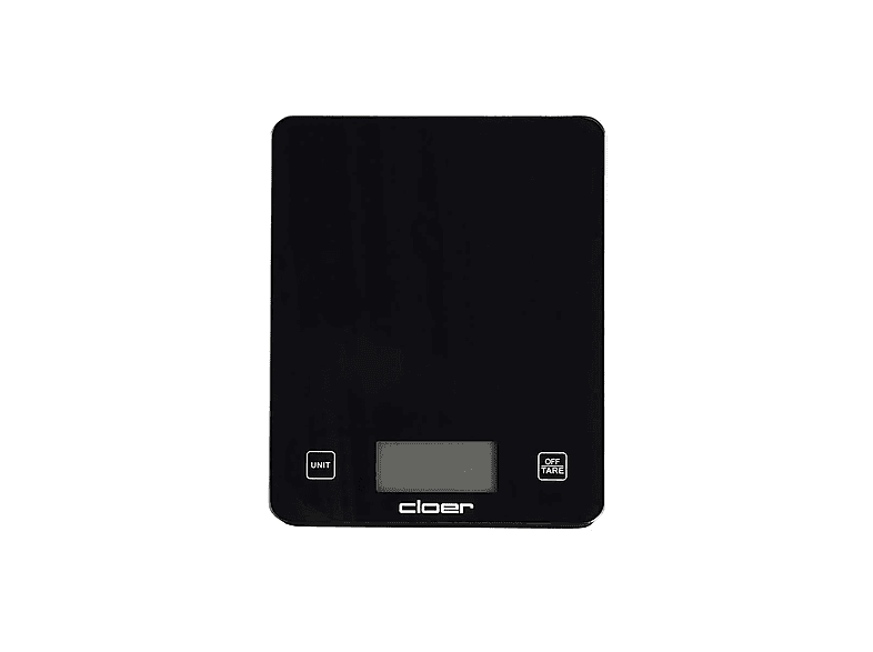 Cloer 6878 Bilancia Da Cucina Digitale In Vetro - Fino A 10 Kg, Precisione 1g - Funzione Tara, Display LCD - Argento