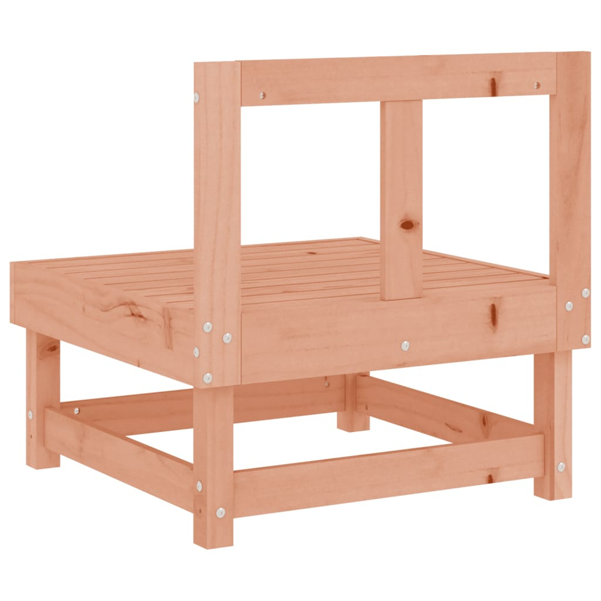 Holzstuhl aus hellbraunem Holz. Er hat eine Sitzfläche und eine Rückenlehne mit einfachem Design.