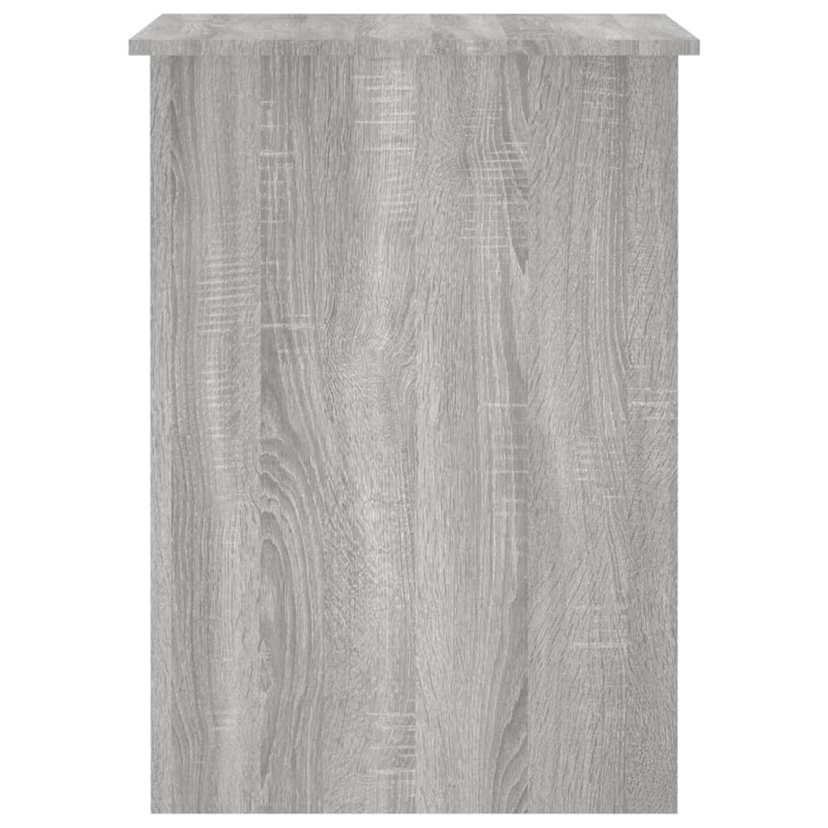Graue Schreibtischstruktur. Hintergrund: Holzmaserung.