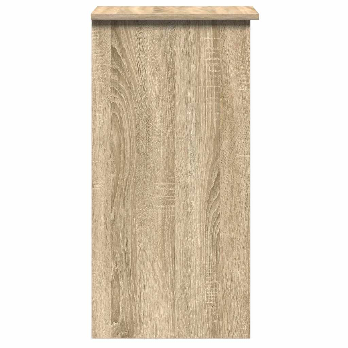 Ein Holzschrank mit natürlicher Holzmaserung, der Schrank hat eine einfache rechteckige Form.